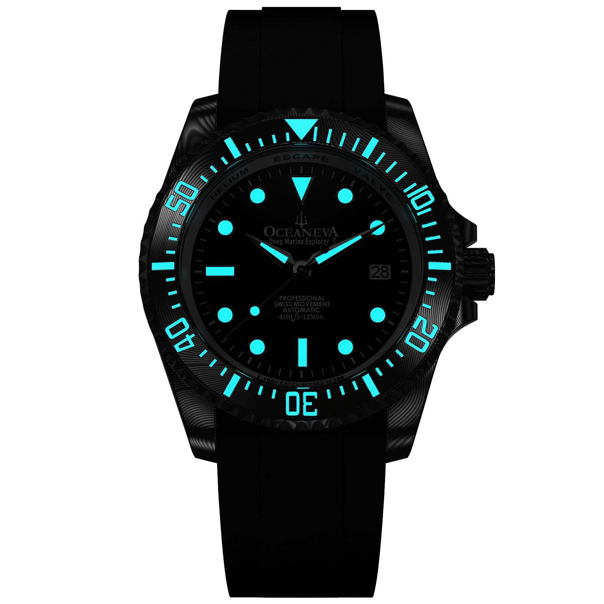 Deep Marine Explorer II Damascus – Black Dial - Image 5