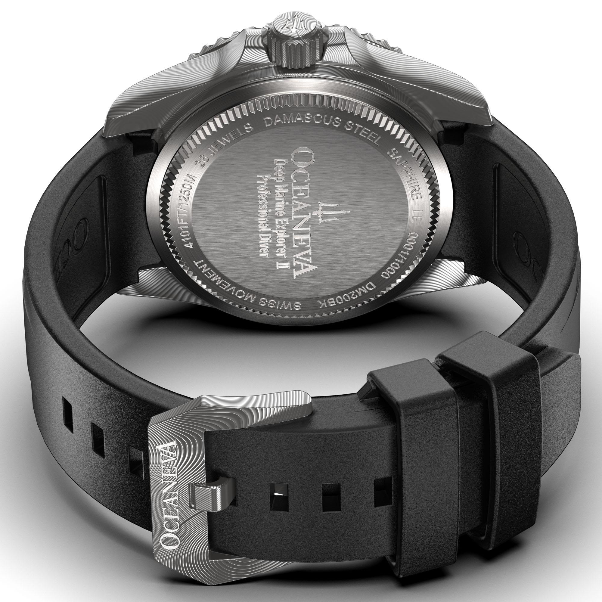 Deep Marine Explorer II Damascus – Black Dial - Image 6