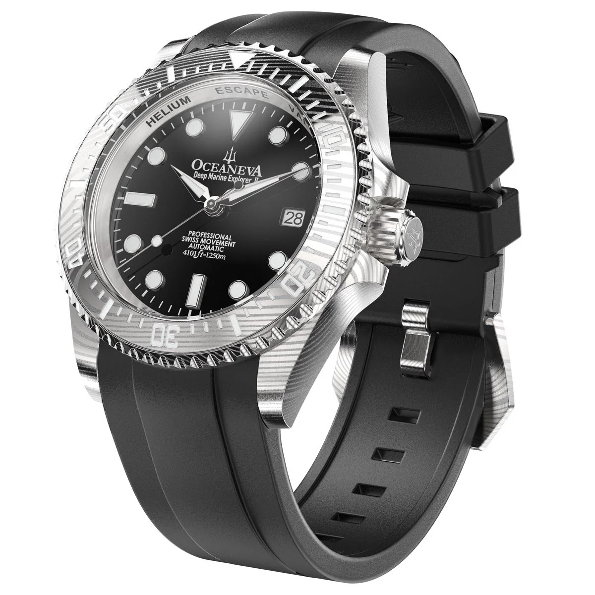 Deep Marine Explorer II Damascus – Black Dial - Image 7