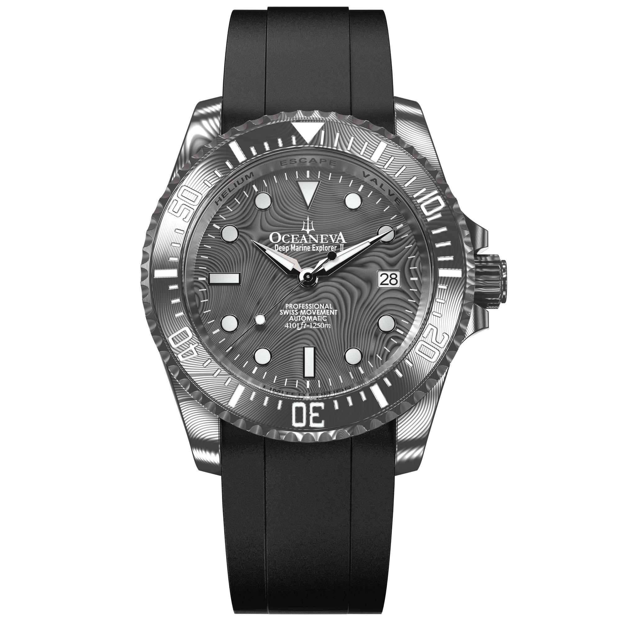 Damascus Deep Marine Explorer II Watch Grey Bezel | Dark Grey Dial