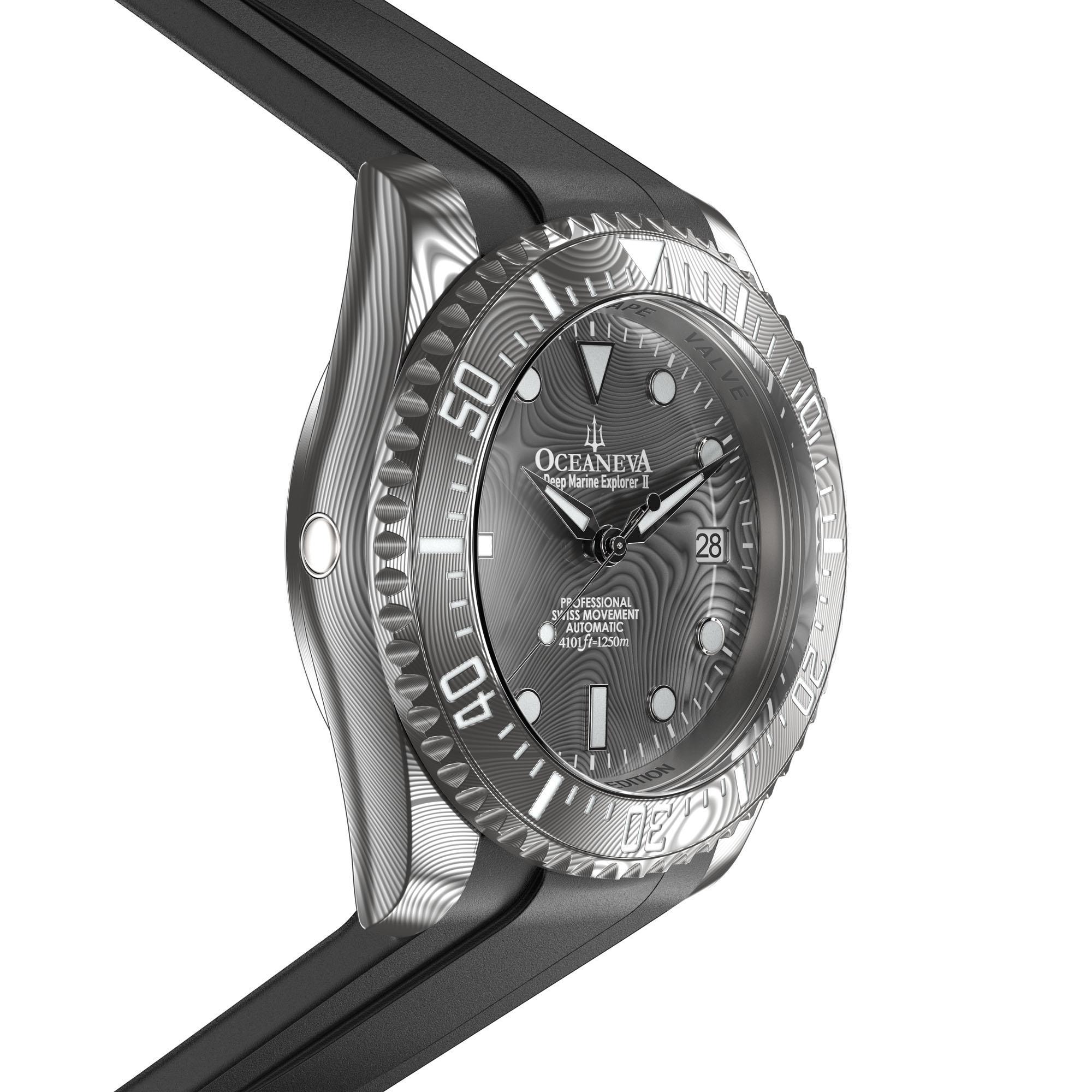 Damascus Deep Marine Explorer II Watch Grey Bezel | Dark Grey Dial - Image 11