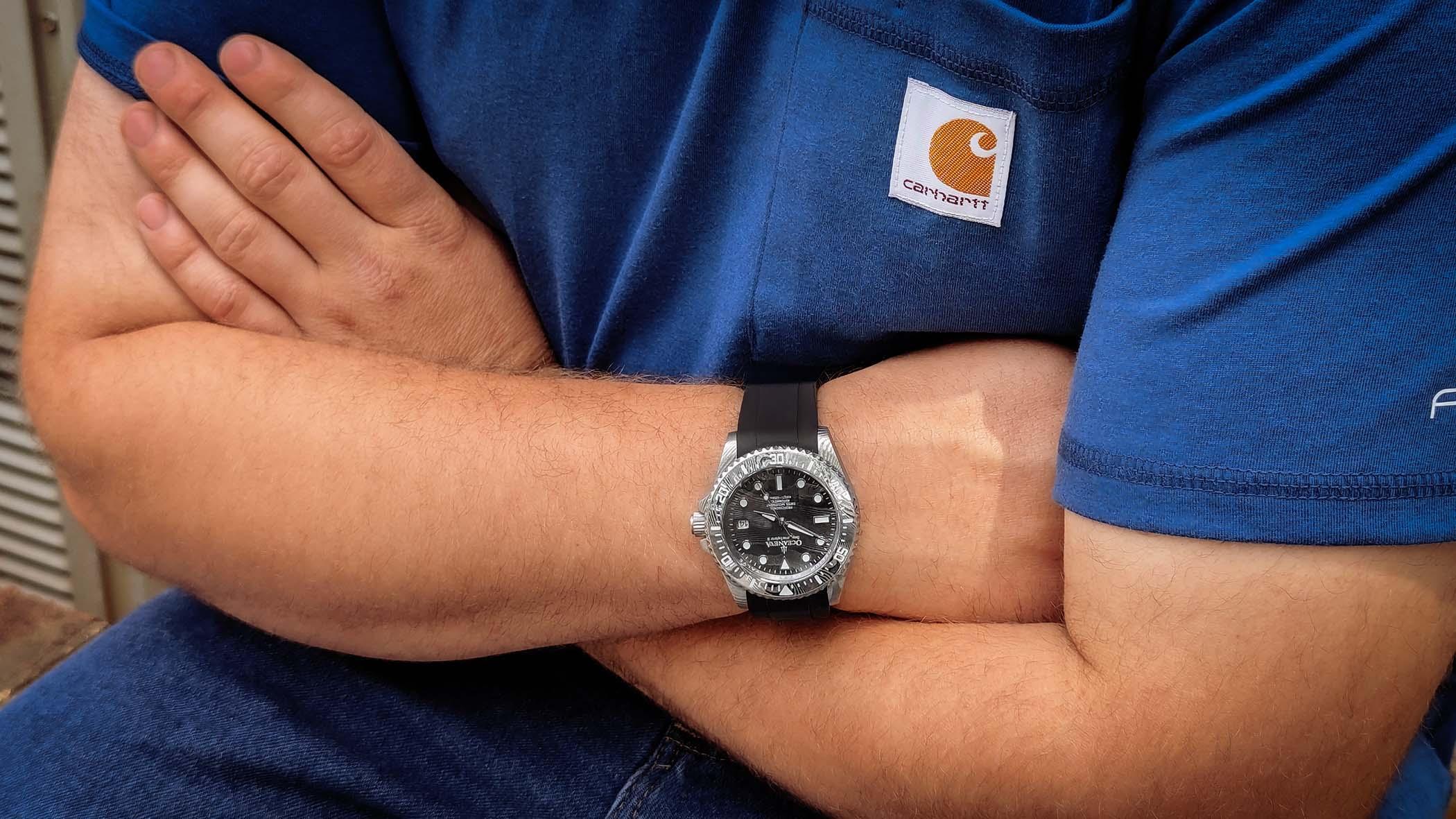 Damascus Deep Marine Explorer II Watch Grey Bezel | Dark Grey Dial - Image 13