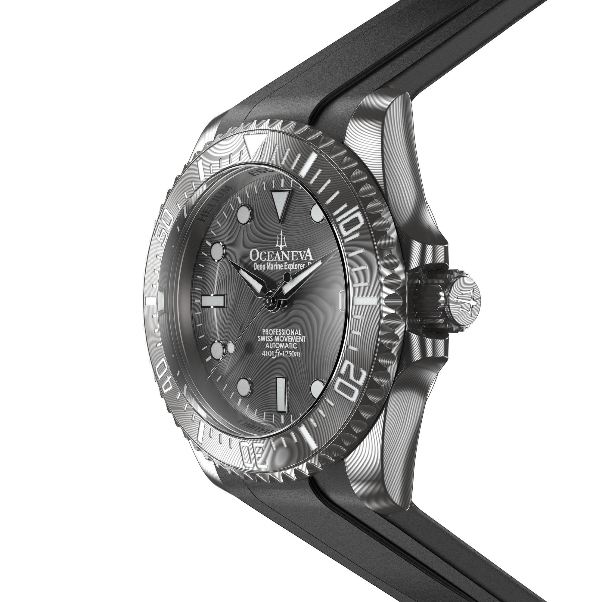 Damascus Deep Marine Explorer II Watch Grey Bezel | Dark Grey Dial - Image 15