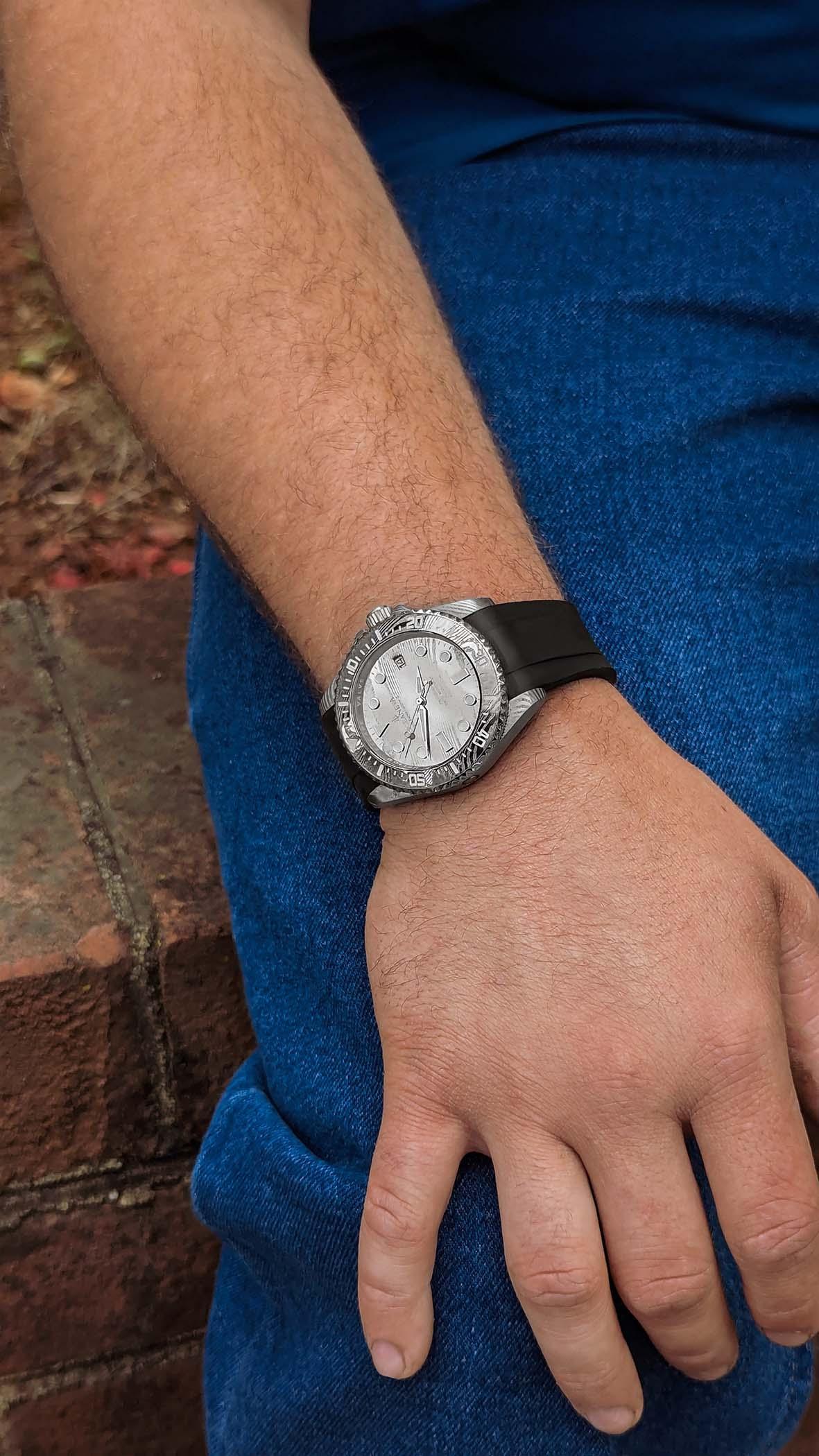 Damascus Deep Marine Explorer II Watch Grey Bezel | Dark Grey Dial - Image 16