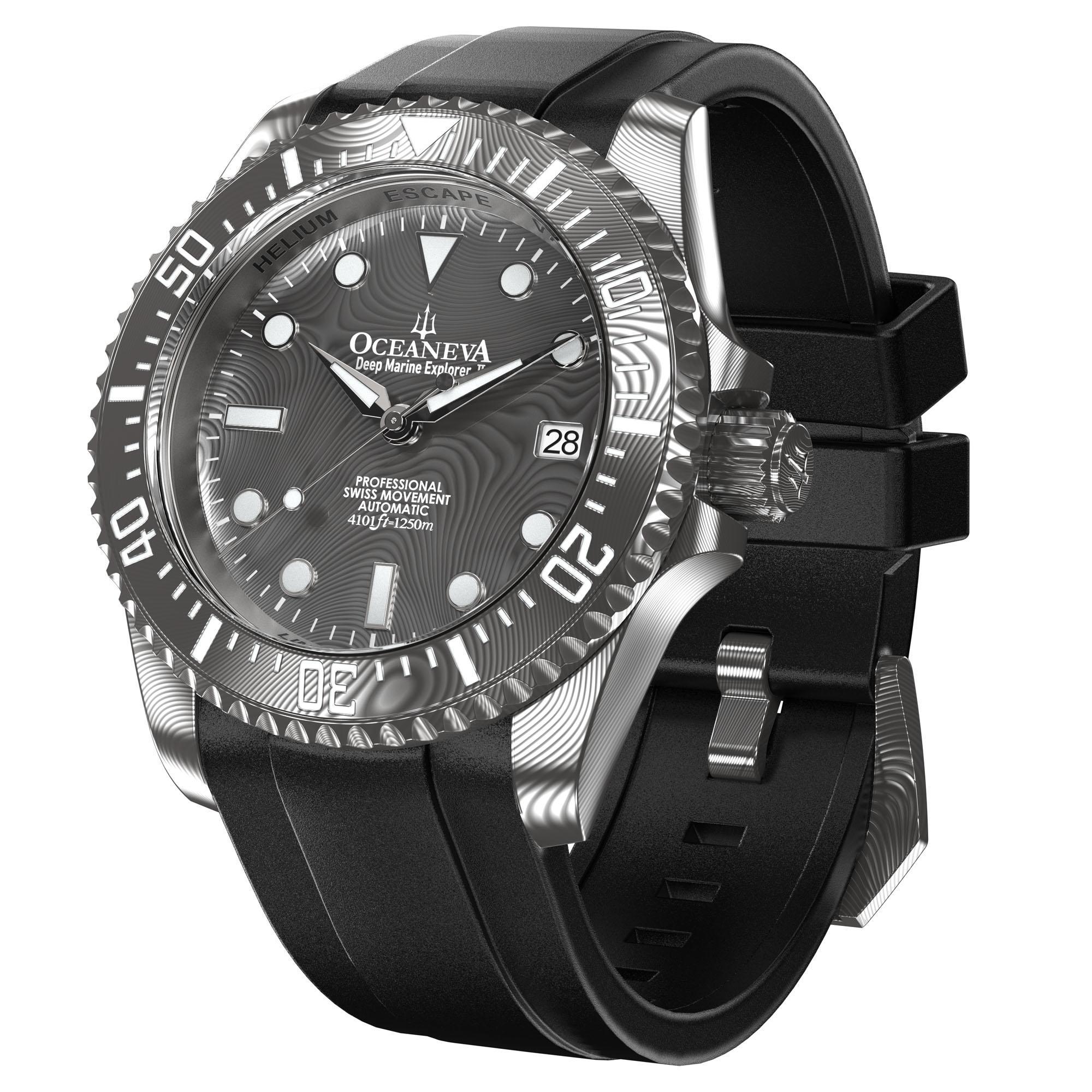Damascus Deep Marine Explorer II Watch Grey Bezel | Dark Grey Dial - Image 17