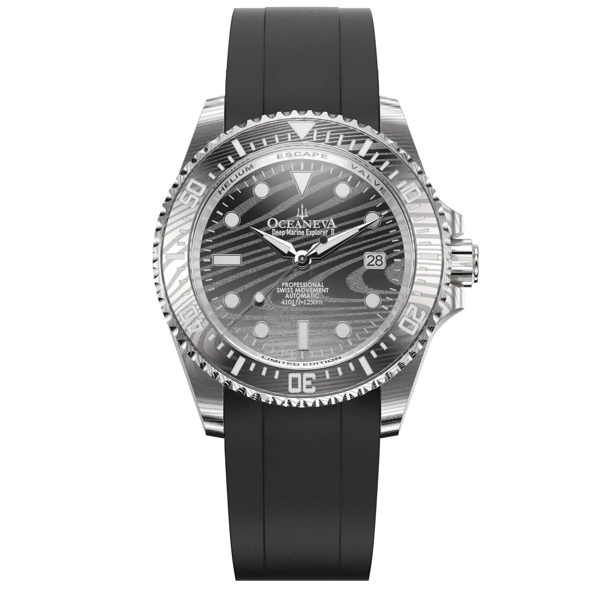 Damascus Deep Marine Explorer II Watch Grey Bezel | Dark Grey Dial - Image 37