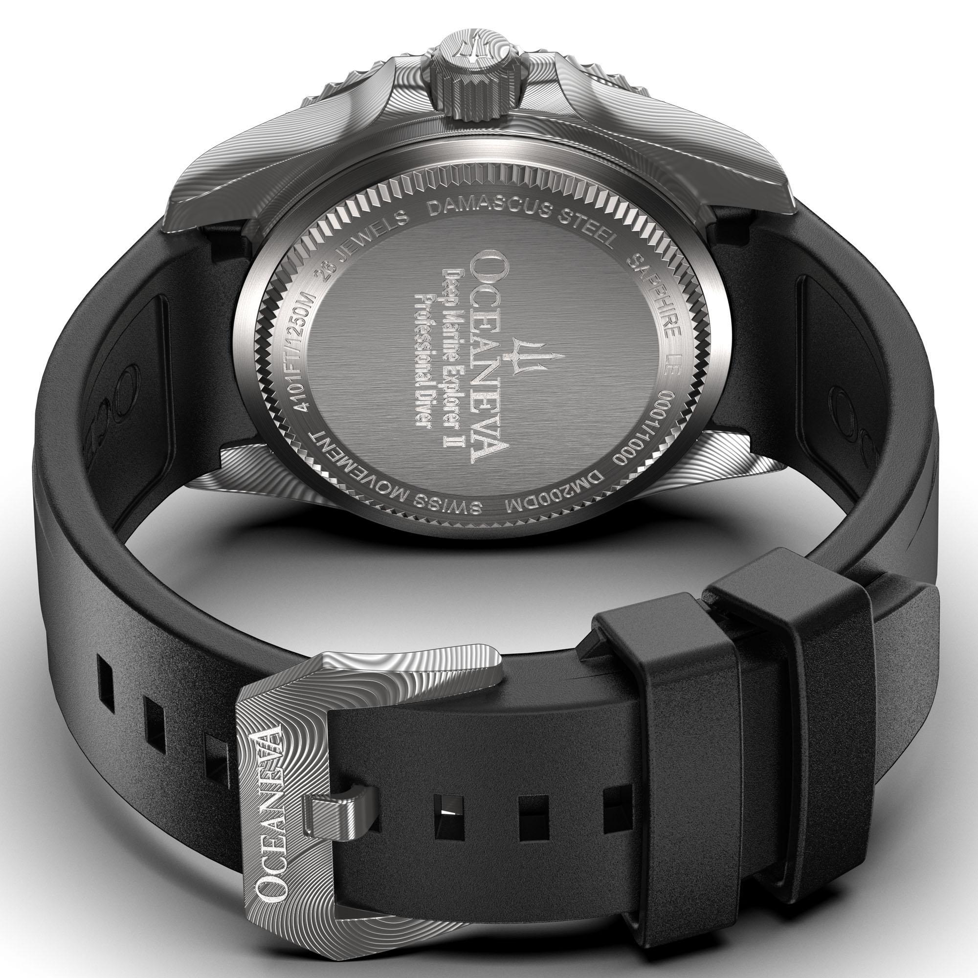 Damascus Deep Marine Explorer II Watch Grey Bezel | Dark Grey Dial - Image 6