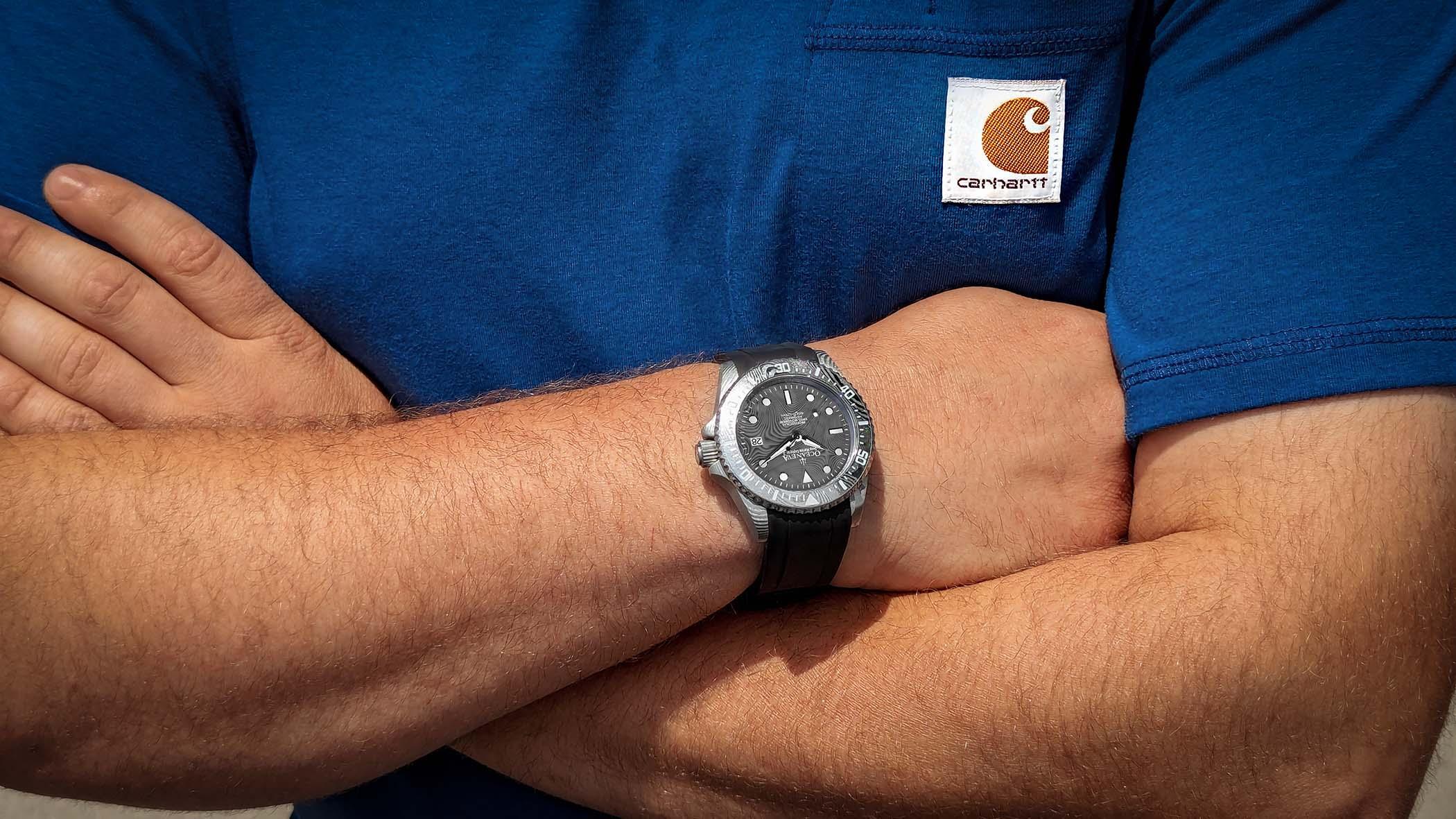 Damascus Deep Marine Explorer II Watch Grey Bezel | Dark Grey Dial - Image 8