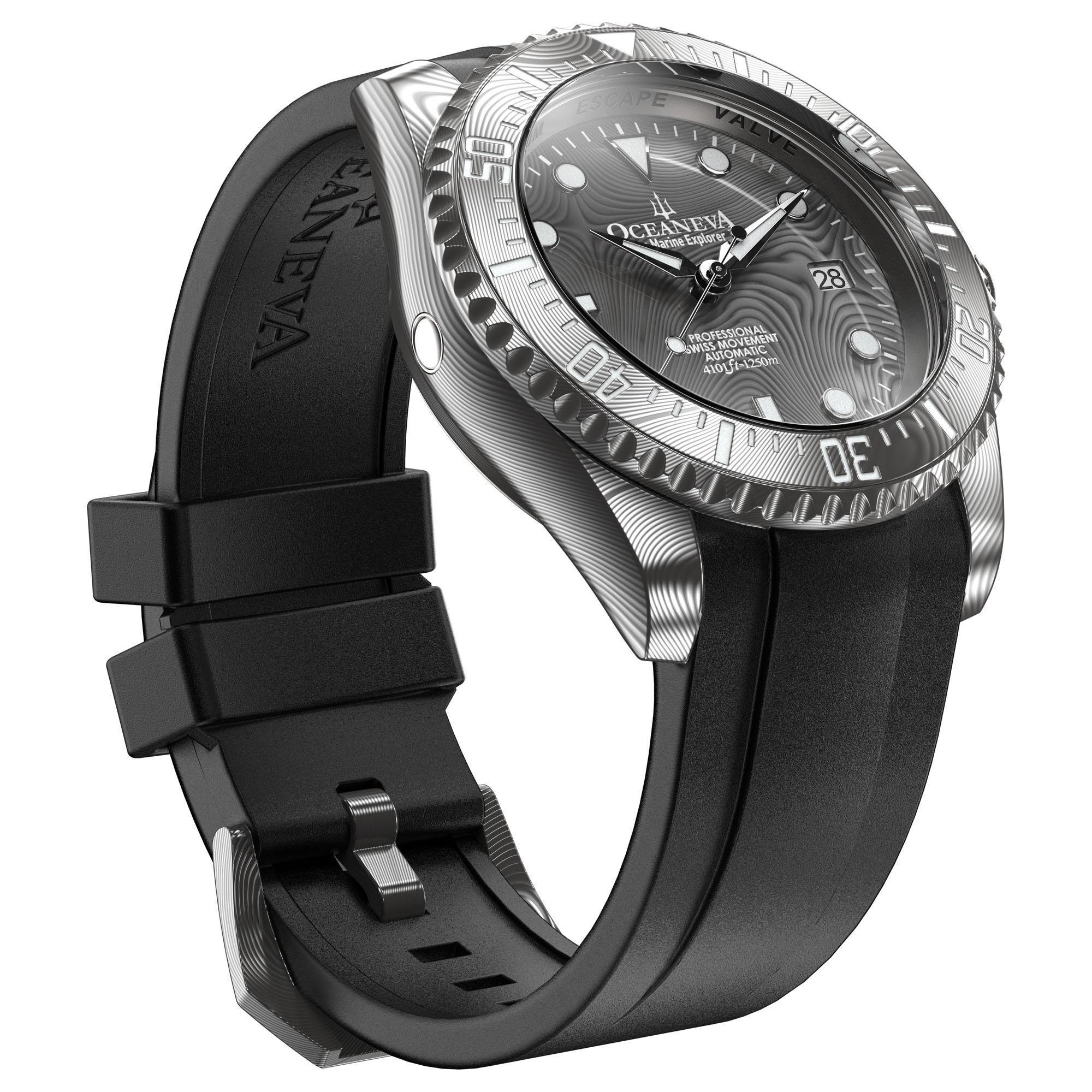 Damascus Deep Marine Explorer II Watch Grey Bezel | Dark Grey Dial - Image 9