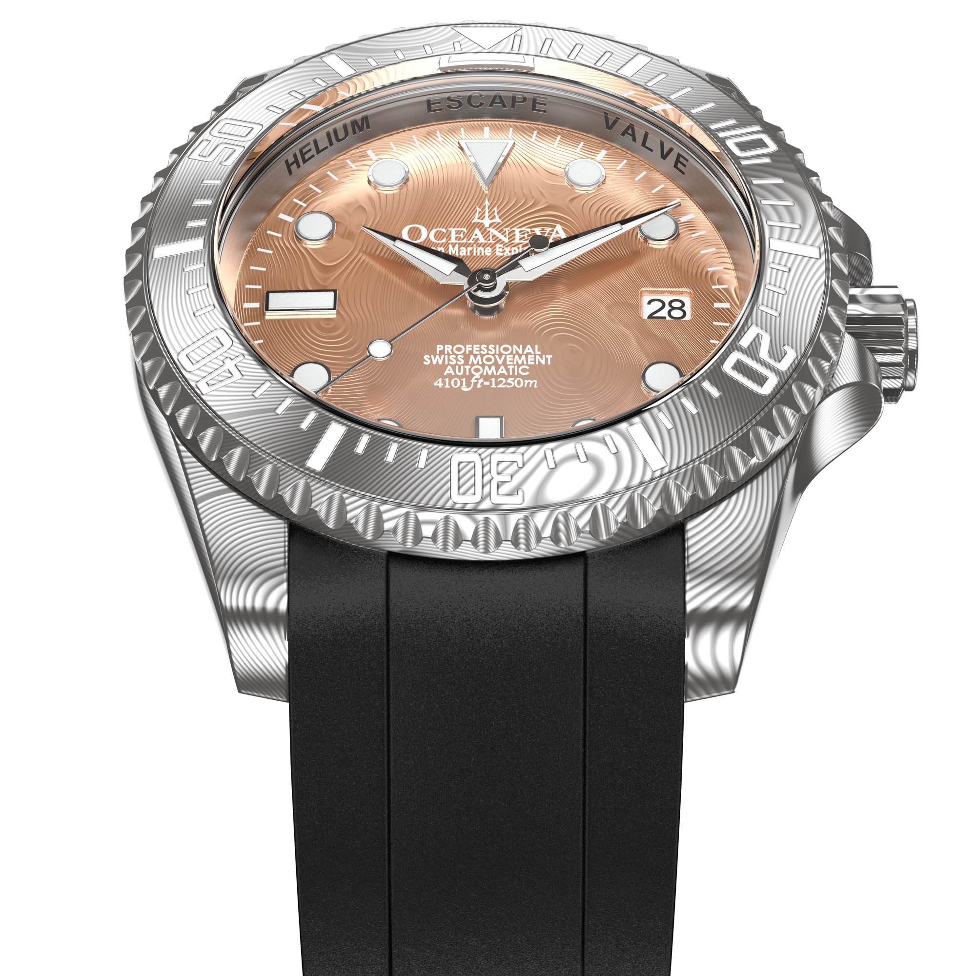Damascus Deep Marine Explorer II Damascus Bezel | Rose Gold Dial - Image 2