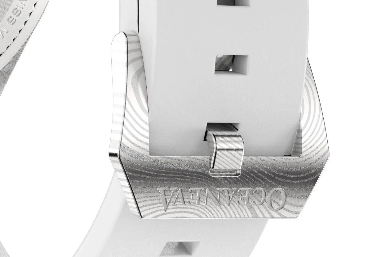 Oceaneva Damascus Swiss Automatic SW200 Deep Marine Explorer II (Damascus/White Dial) - Image 51