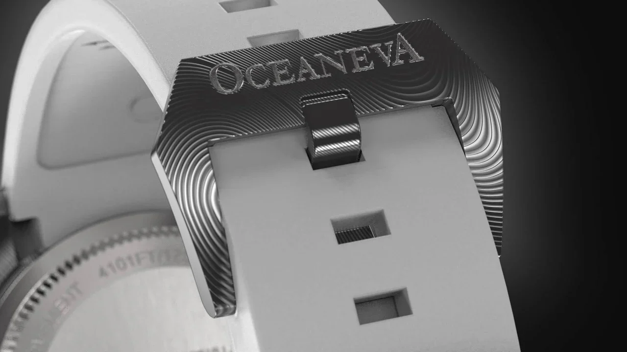 Oceaneva Damascus Swiss Automatic SW200 Deep Marine Explorer II (Damascus/White Dial) - Image 8
