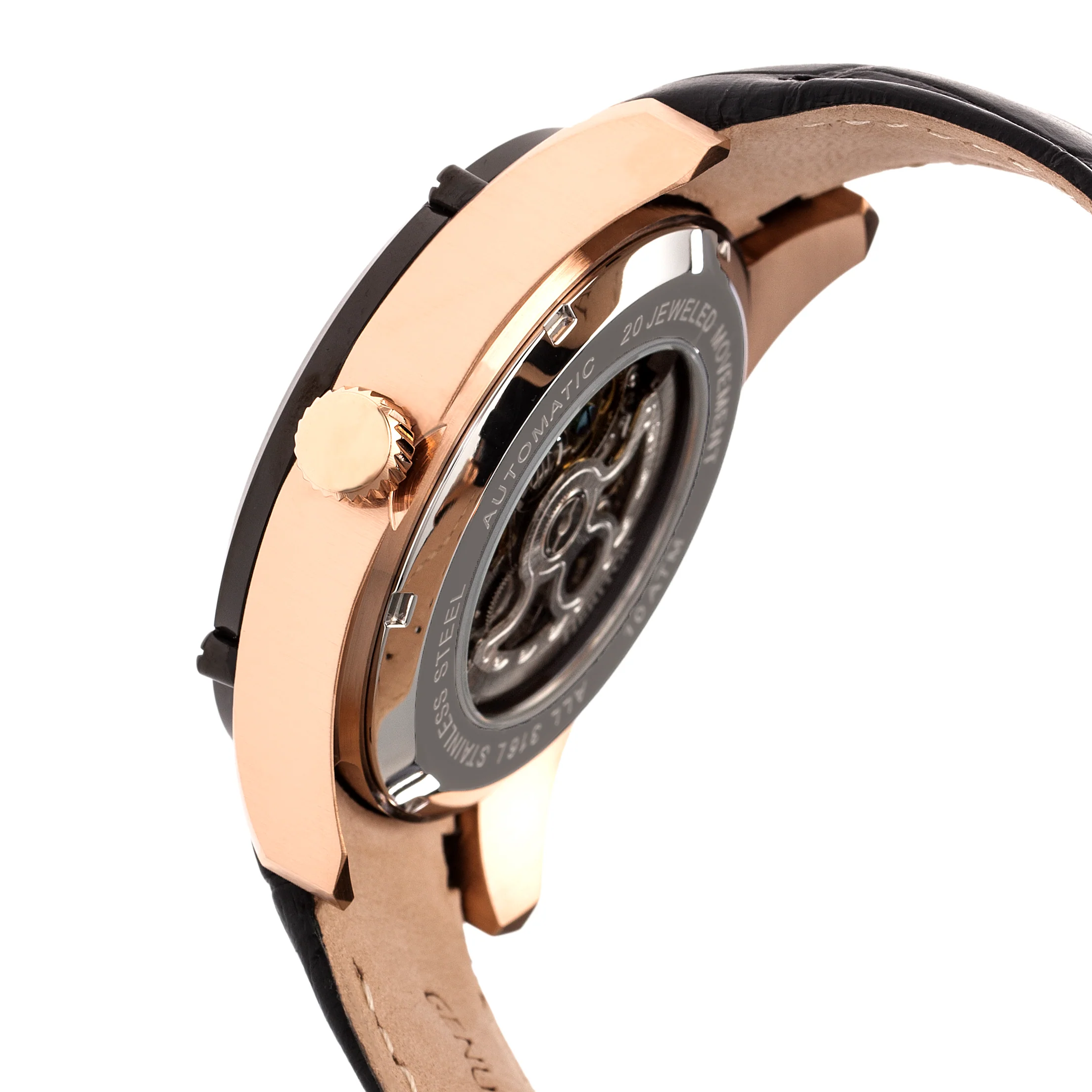 Daniels Genuine Leather Rose Gold/Black | Black Dial - Image 3