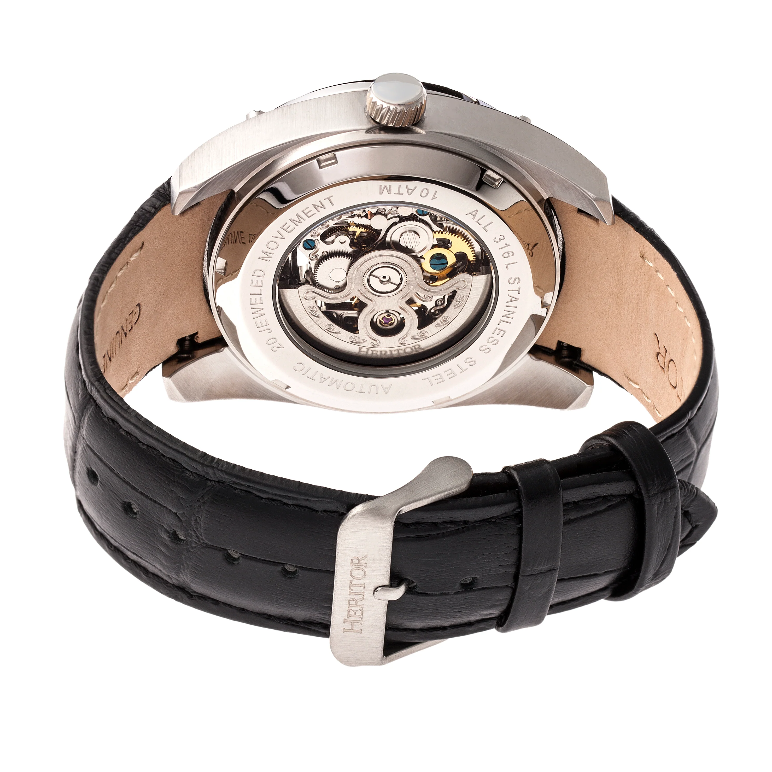 Daniels Genuine Leather Silver/Black | Black Dial - Image 2