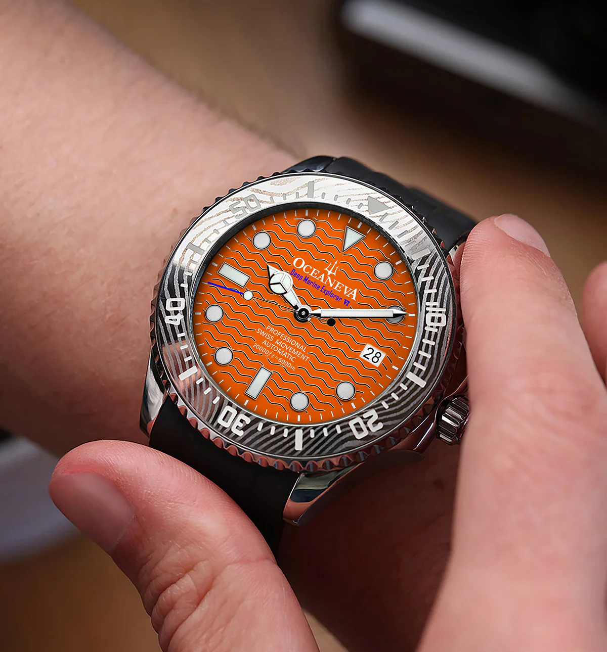 Deep Marine Explorer VI 6000m Grade 5 Titanium 6000m/OrangeDial | Orange Dial - Image 4