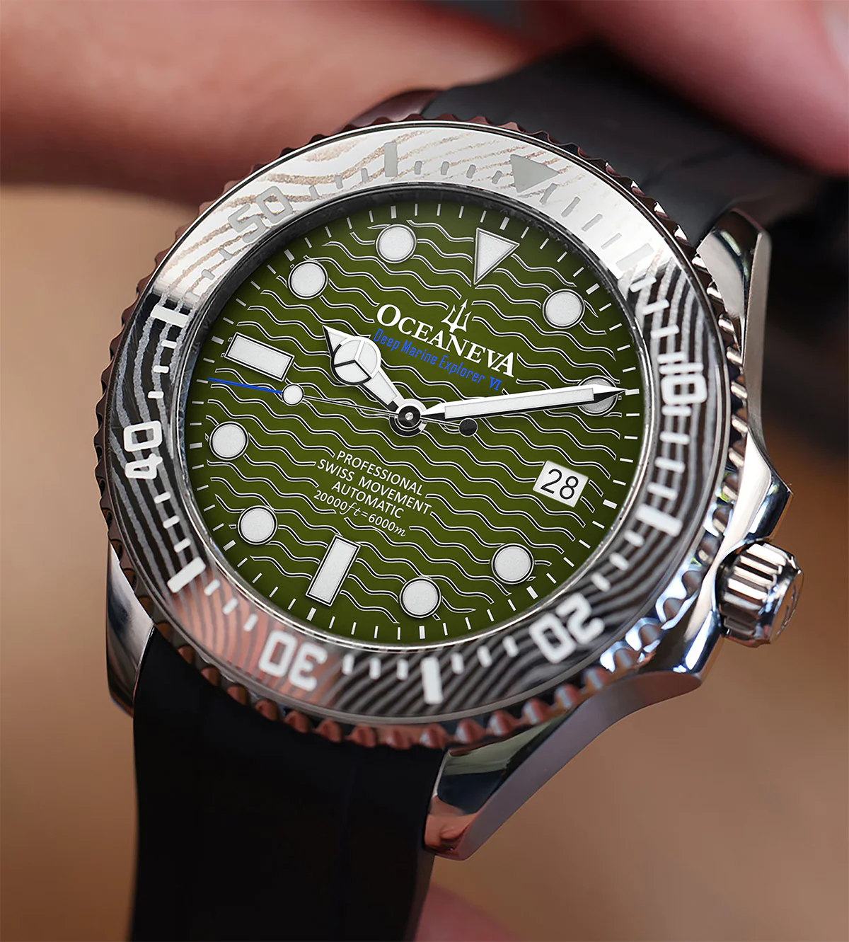 Deep Marine Explorer VI 6000m Grade 5 Titanium 6000m/ODGreenDial | Green Dial - Image 9