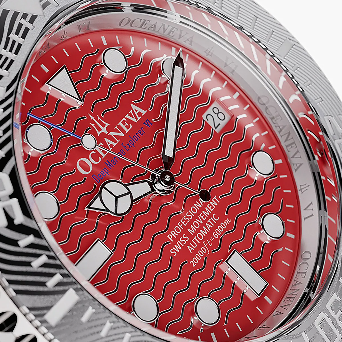 Deep Marine Explorer VI 6000m Grade 5 Titanium 6000m/RedDial | Red Dial - Image 14