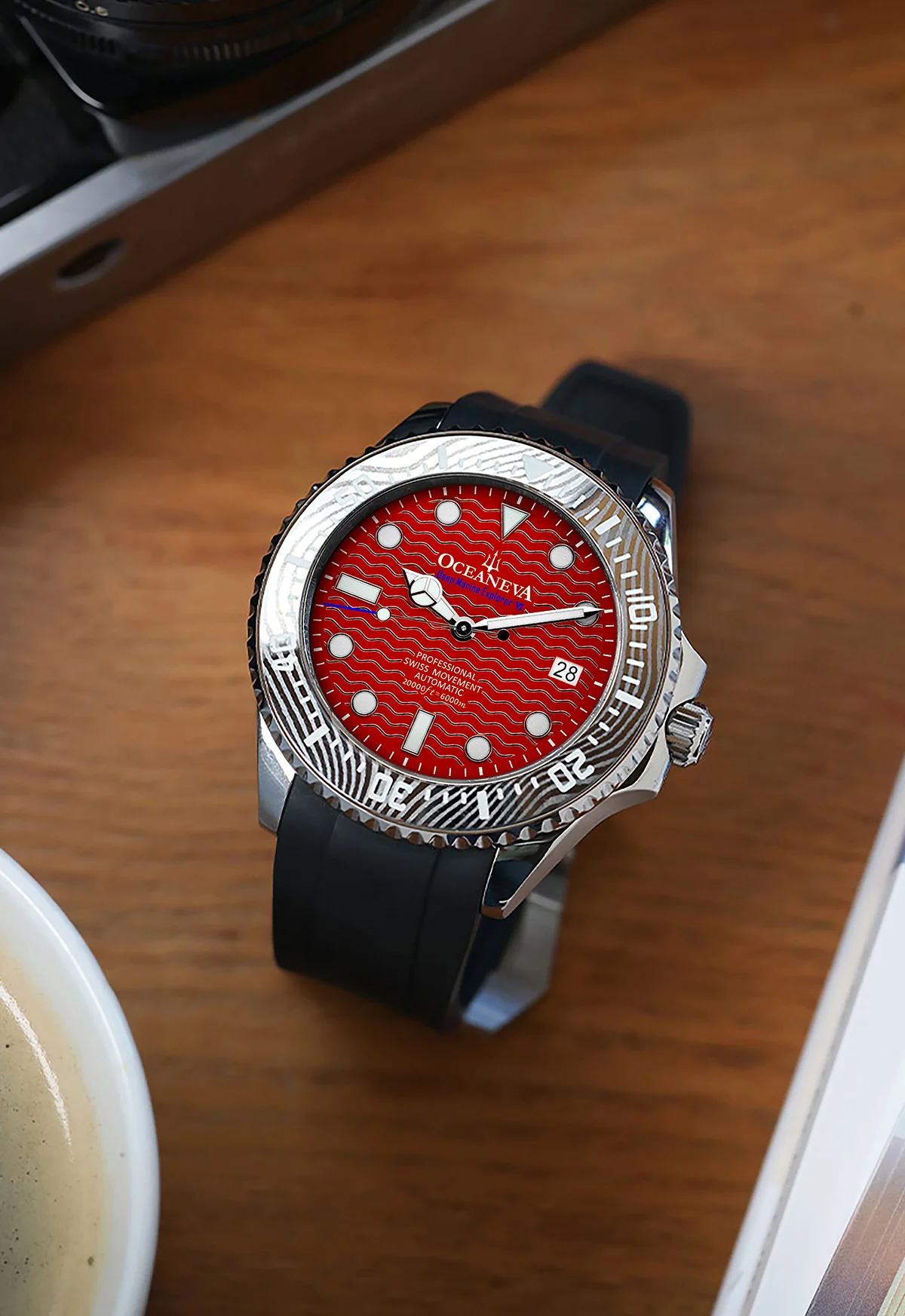 Deep Marine Explorer VI 6000m Grade 5 Titanium 6000m/RedDial | Red Dial - Image 15