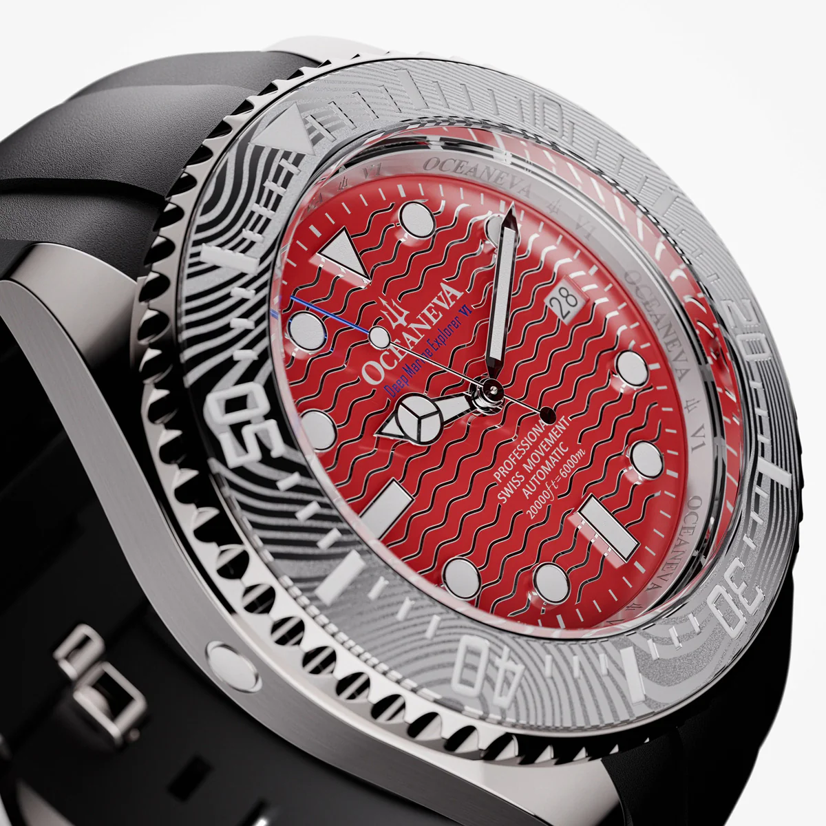 Deep Marine Explorer VI 6000m Grade 5 Titanium 6000m/RedDial | Red Dial - Image 18