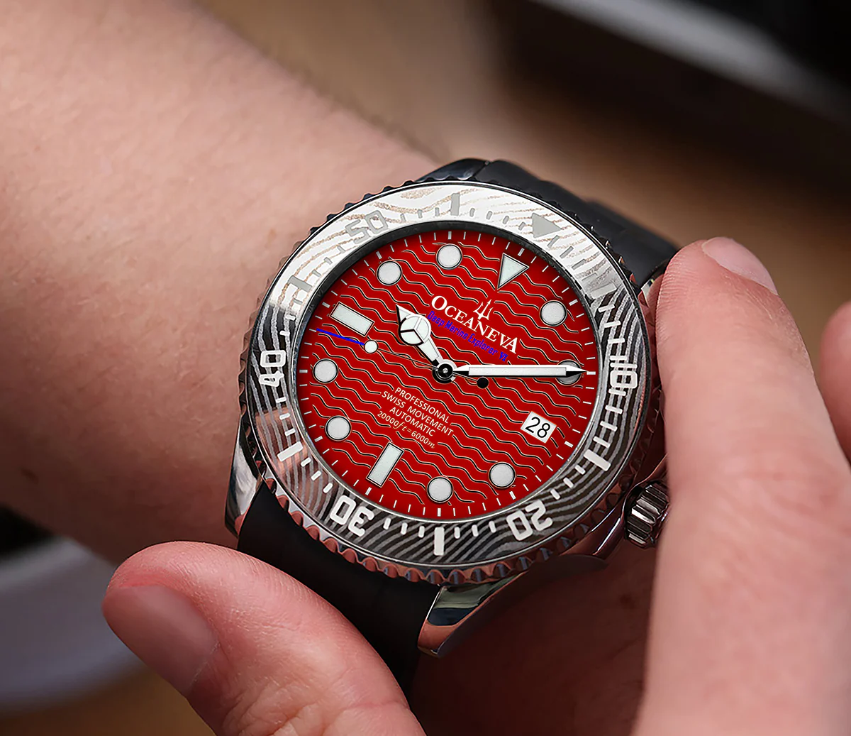Deep Marine Explorer VI 6000m Grade 5 Titanium 6000m/RedDial | Red Dial - Image 23