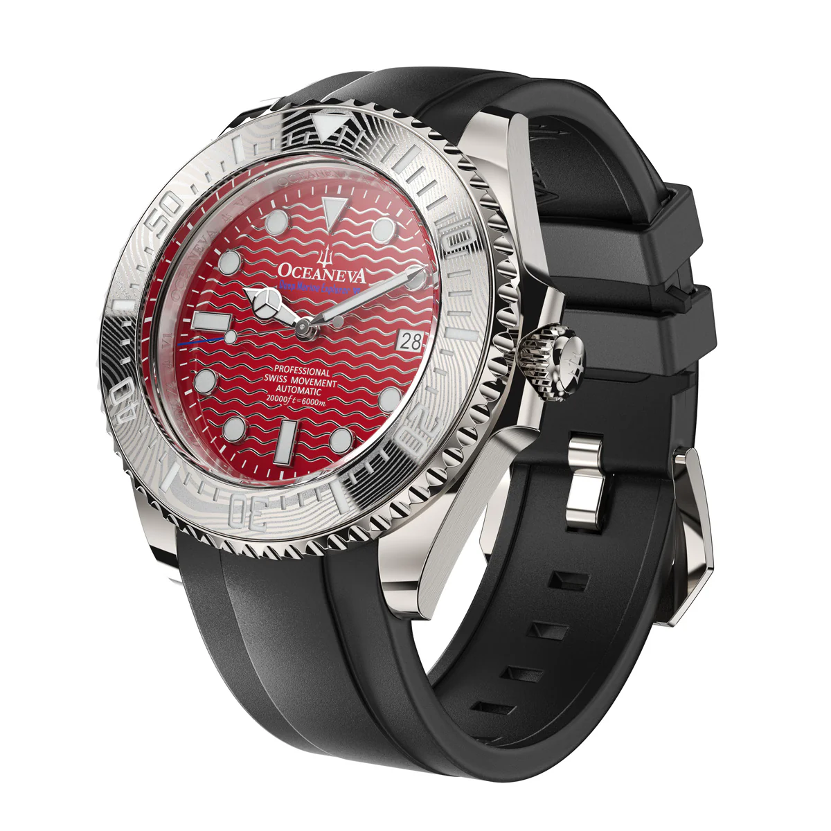 Deep Marine Explorer VI 6000m Grade 5 Titanium 6000m/RedDial | Red Dial - Image 6