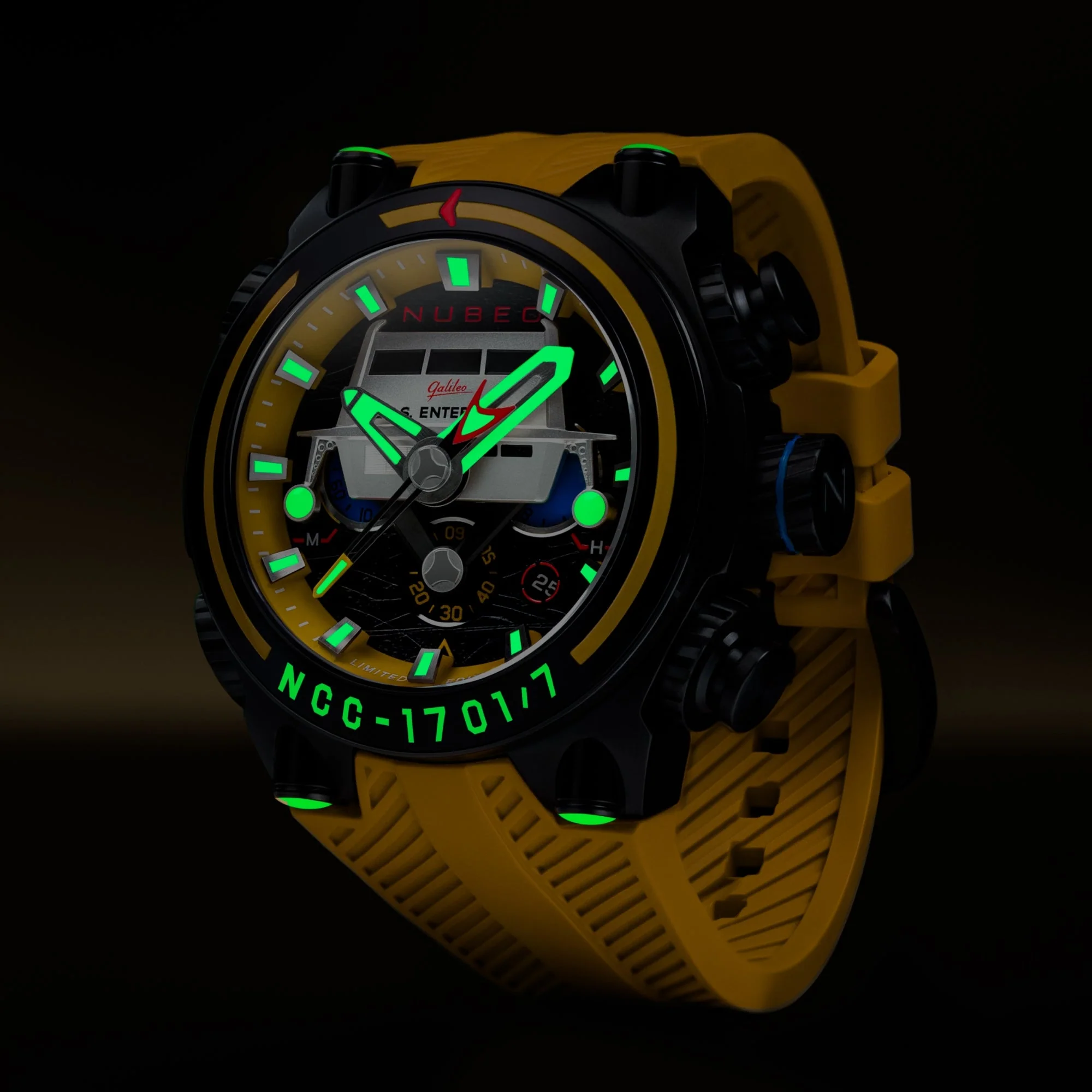 Deimos Chronograph Star Trek Galileo Limited Edition | Yellow Dial - Image 3