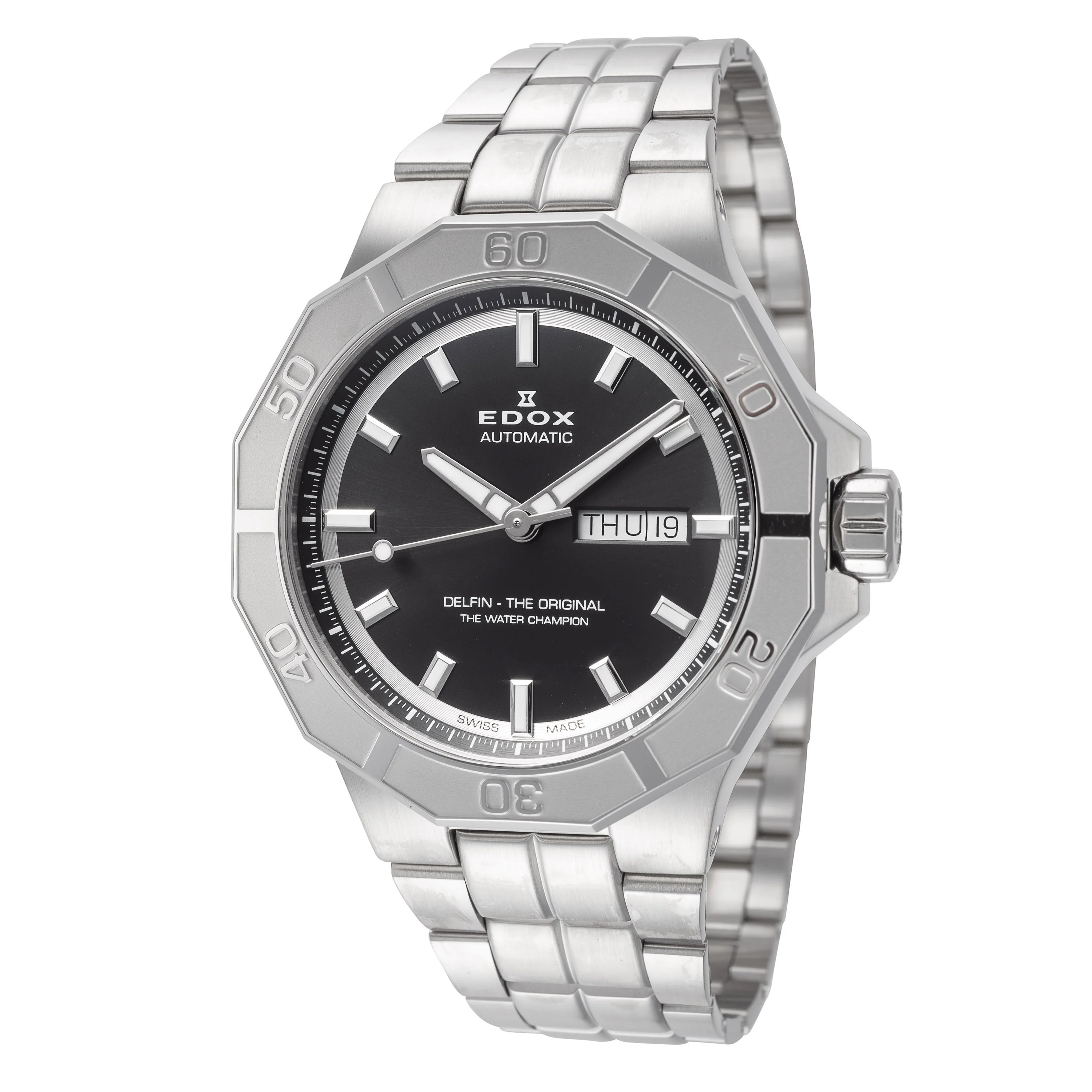 Delfin The Original 43mm / Black / Silver | Black Dial