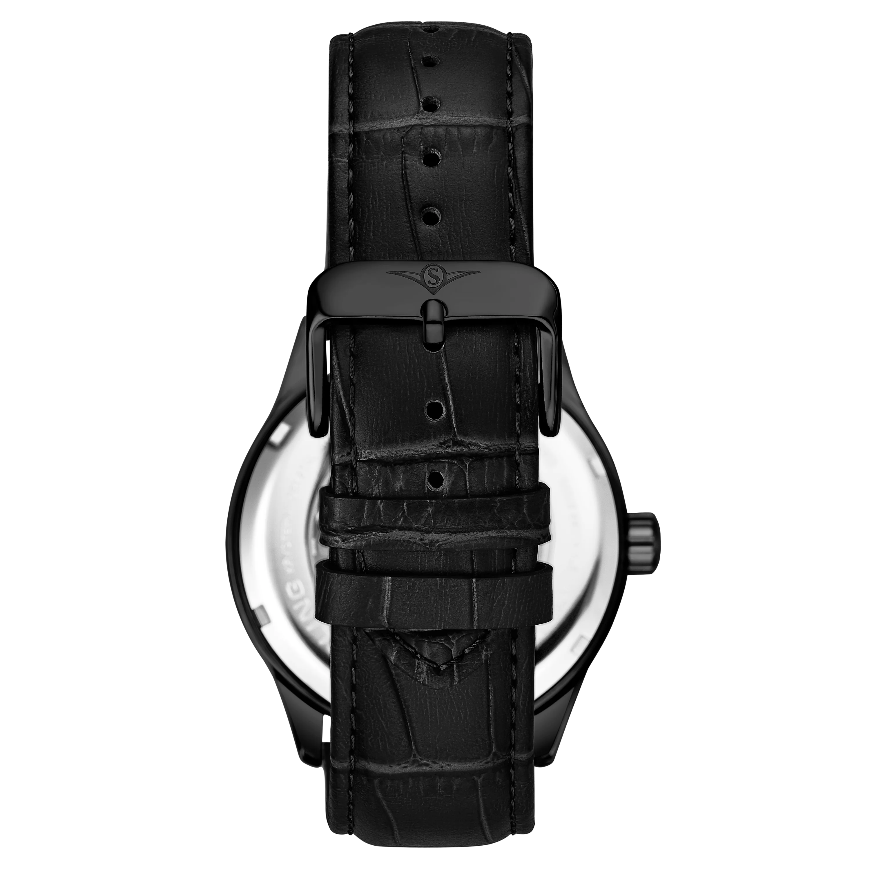Denmark 3947 Automatic 42mm Skeleton Black Black/Leather | Black Dial - Image 2