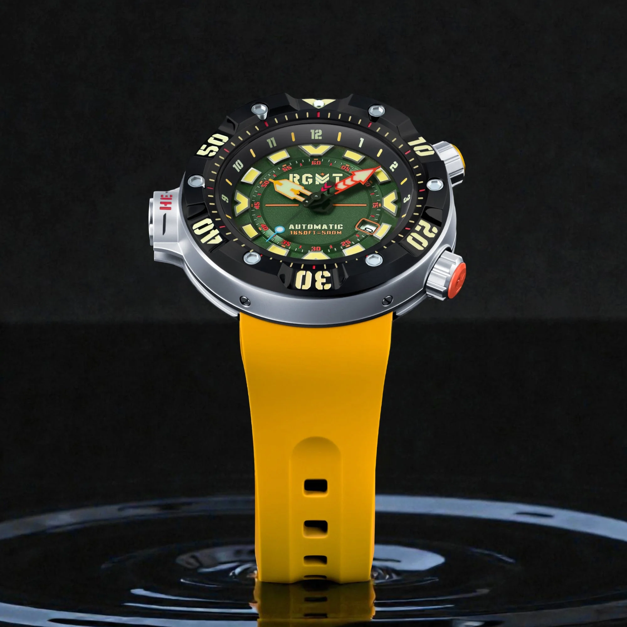Depth Charge Automatic Green  / Silicone | Green Dial - Image 2