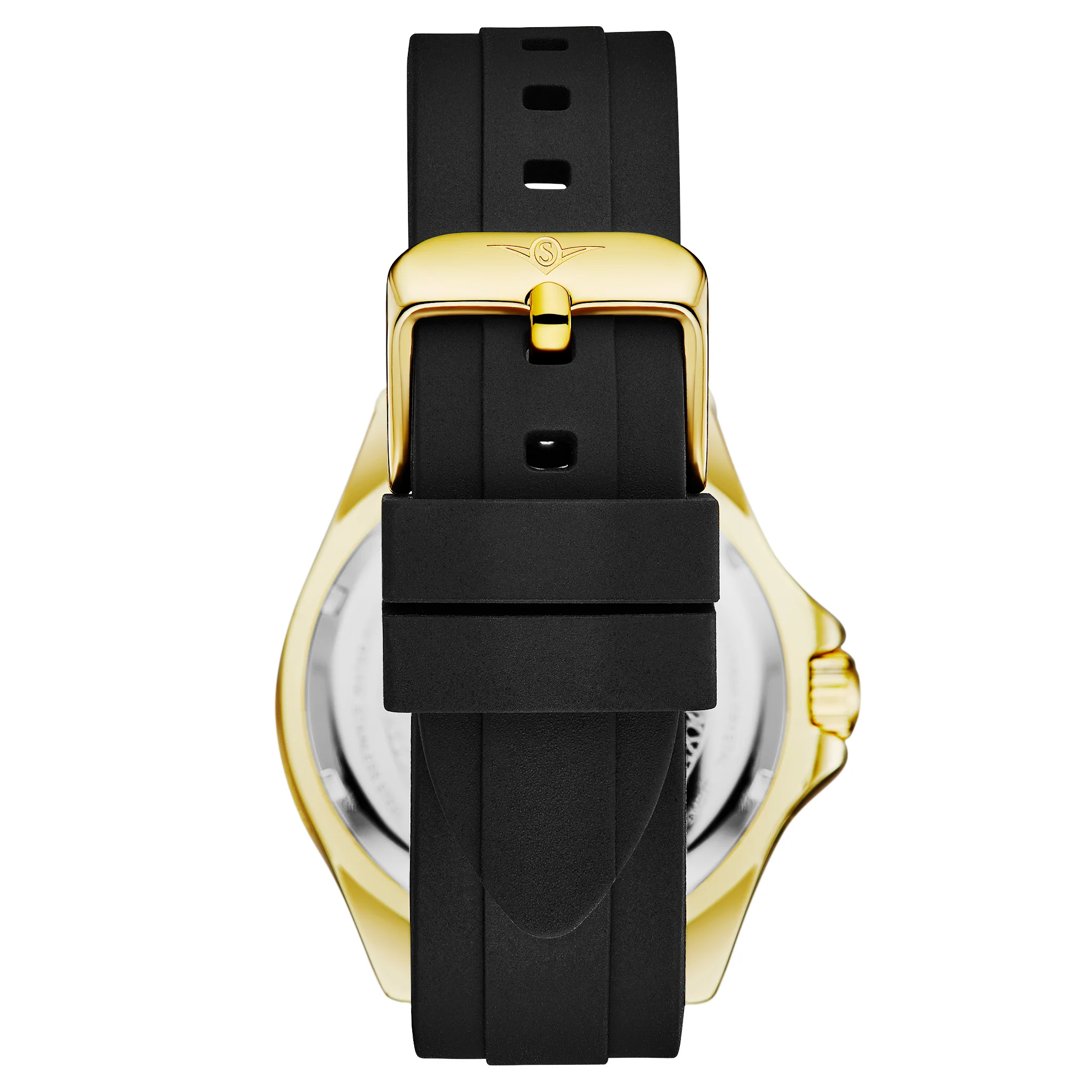 Depthmaster 4072 Black Brass Dial/ Black Silicone Strap/ Gold Case | Black Dial - Image 2