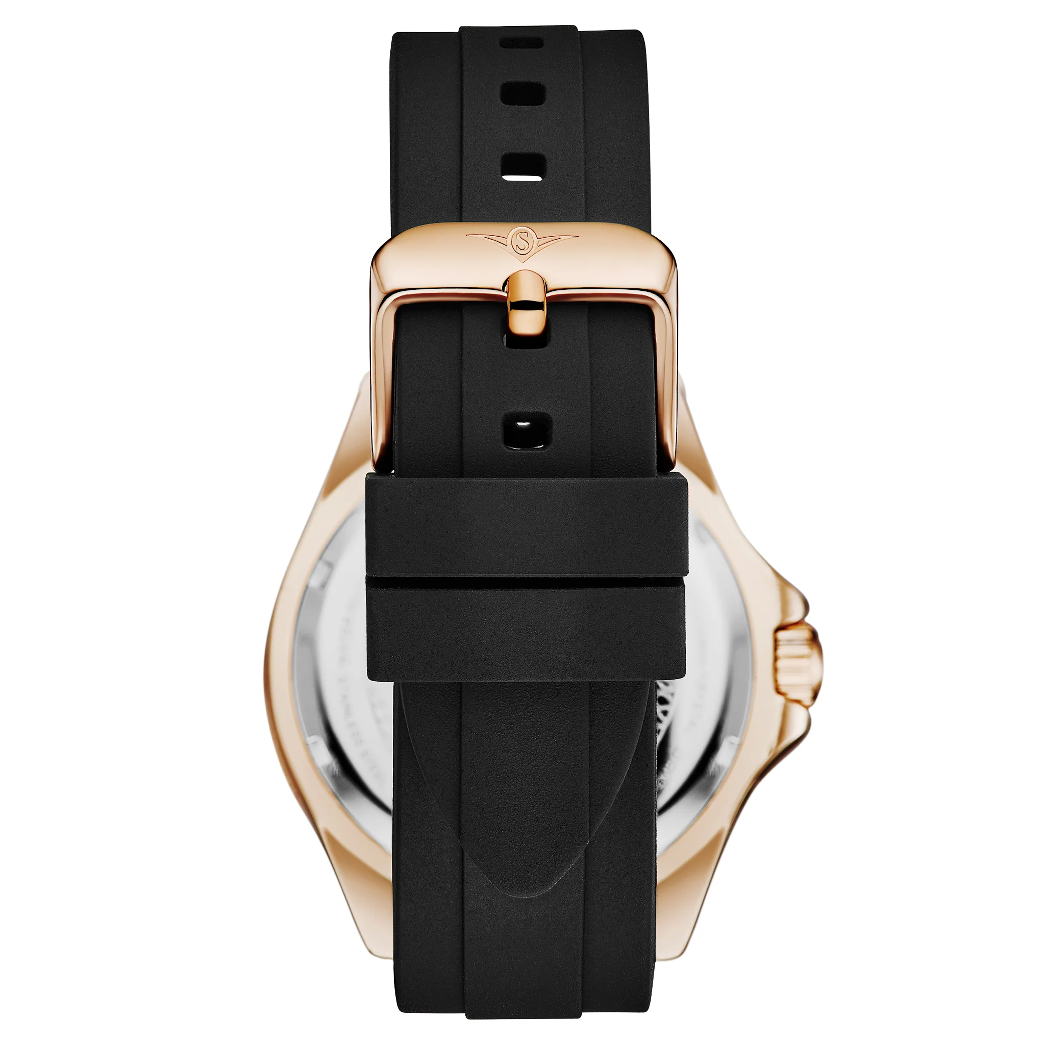 Depthmaster 4072 Black Brass Dial/ Black Silicone Strap/ Rose Gold Case | Black Dial - Image 2