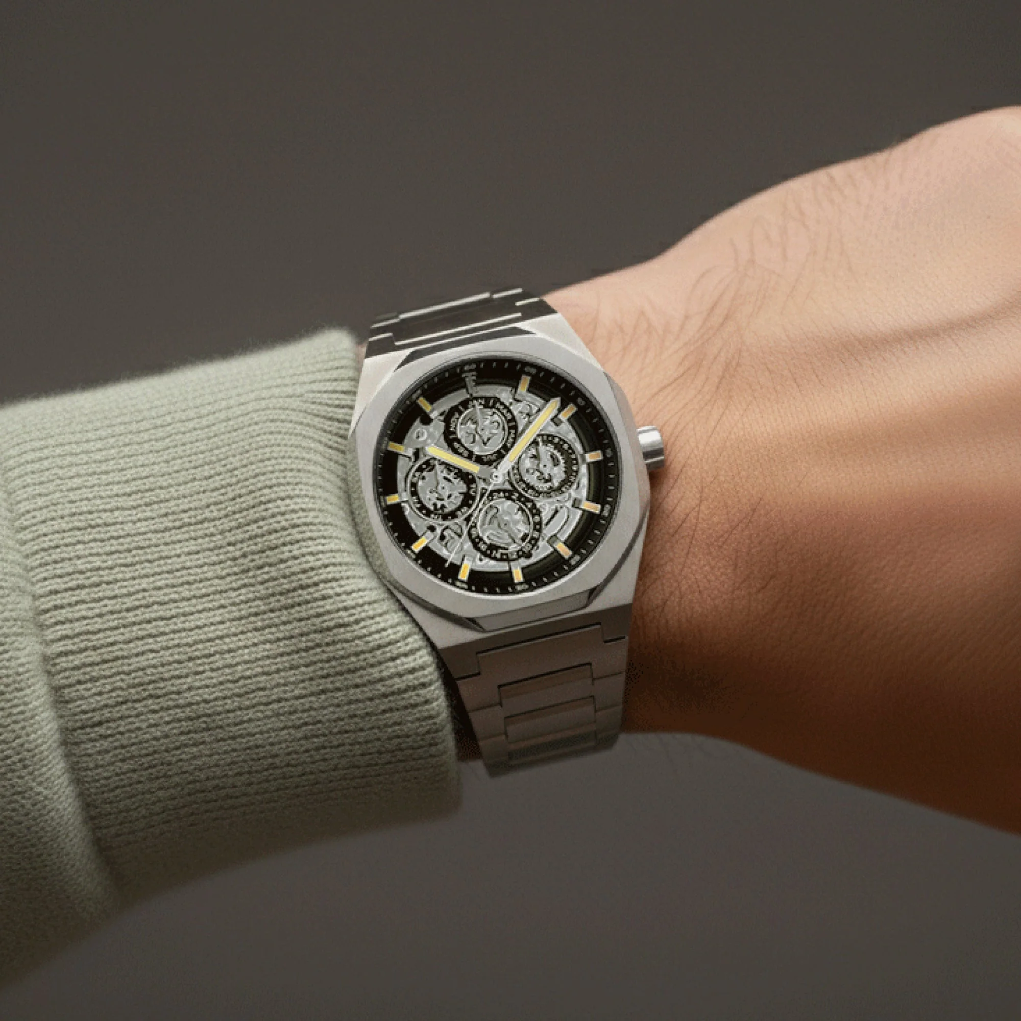 Discovery Drake Triple Calendar Skeleton Automatic Black / Stainless Steel | Black Dial - Image 2