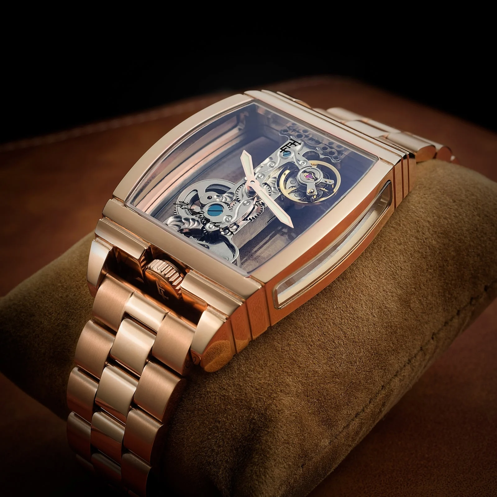 Discovery Wolver Bridge Mechanical Rose Gold / Stainless Steel | Transparent Dial - Image 3