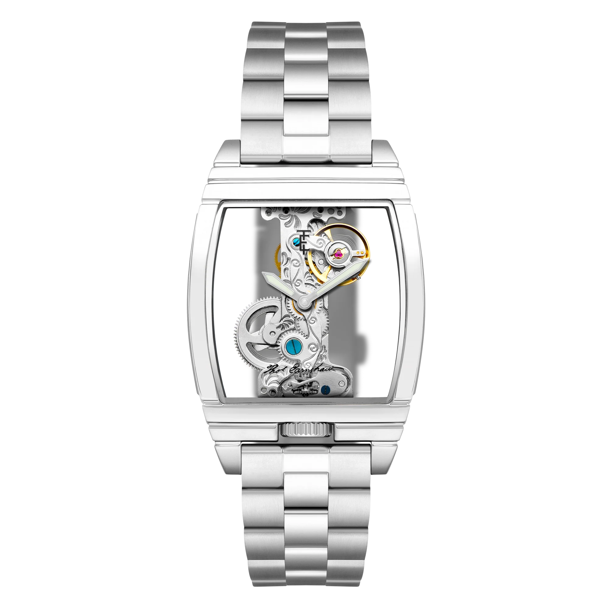 Discovery Wolver Bridge Mechanical Silver/ Stainless Steel | Transparent Dial