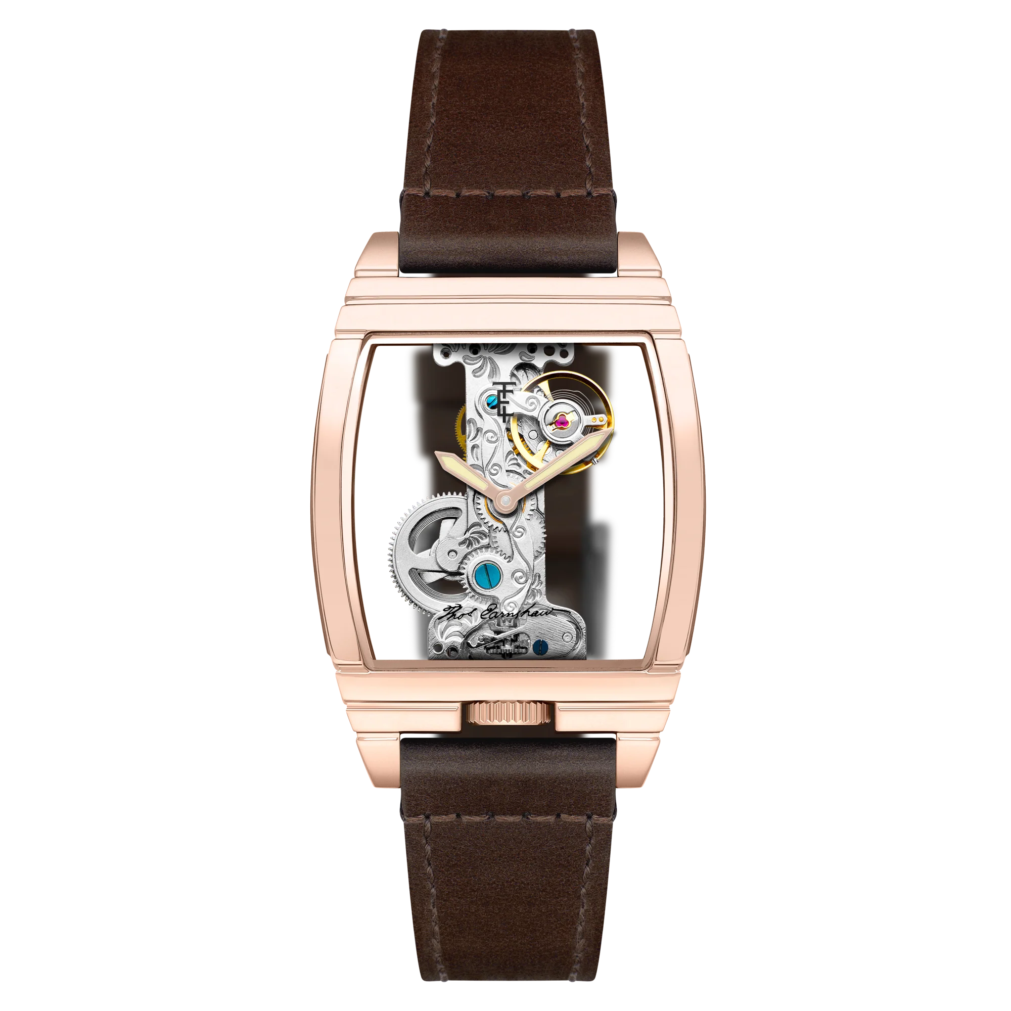 Discovery Wolver Bridge Mechanical Transparent / Genuine Leather | Transparent Dial