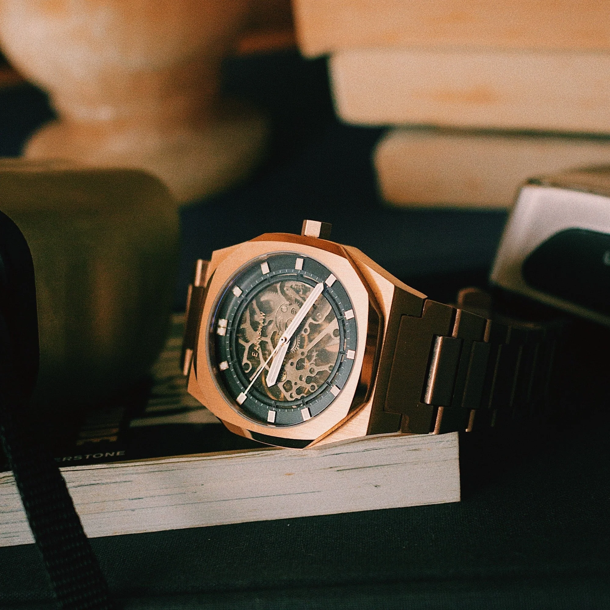 Drake Skeleton Automatic Black / Rose / Stainless Steel | Black Dial - Image 4