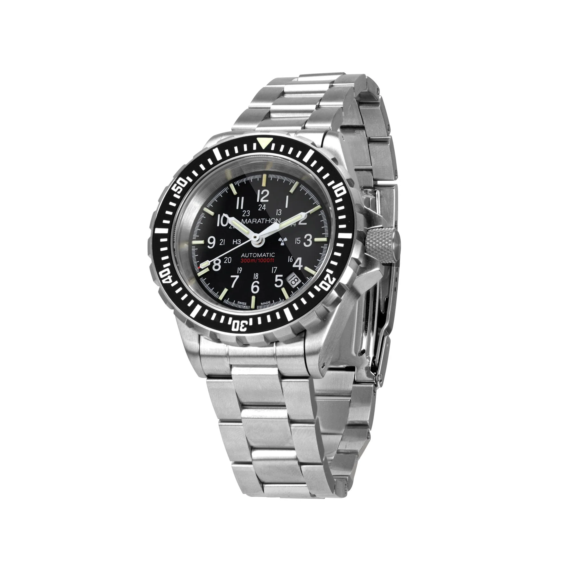 Dive Auto Government Search and Rescue (GSAR) Black NGM/Steel Bracelet | Matte Black Dial
