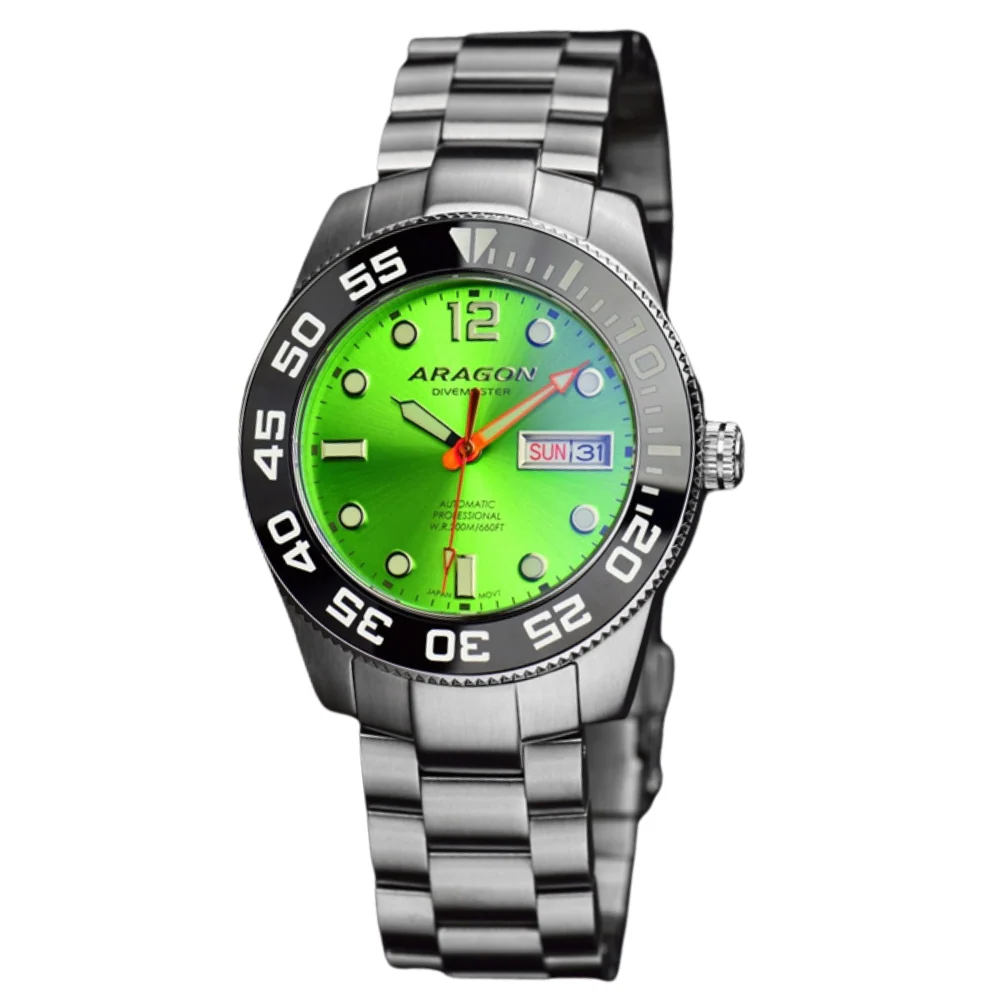 Divemaster 42 NH36 Automatic (Bracelet) Lime Green Dial | Lime Green Dial Dial