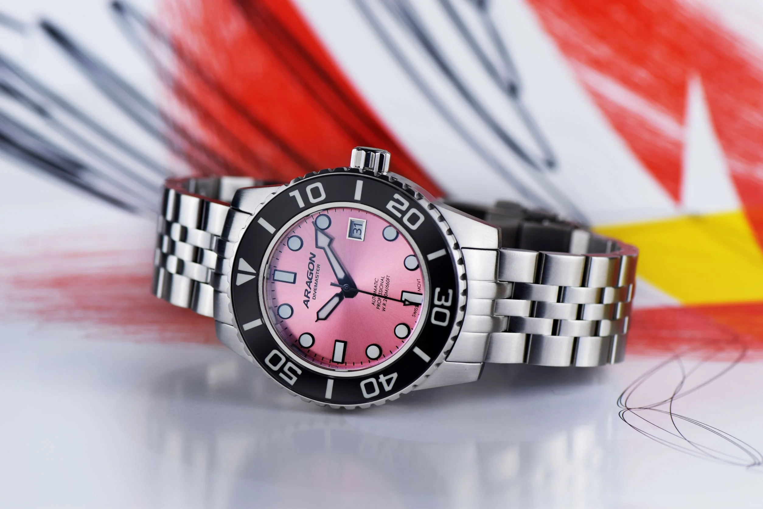 Divemaster 42 Swiss R150 Automatic Pink Dial | Pink Dial - Image 2