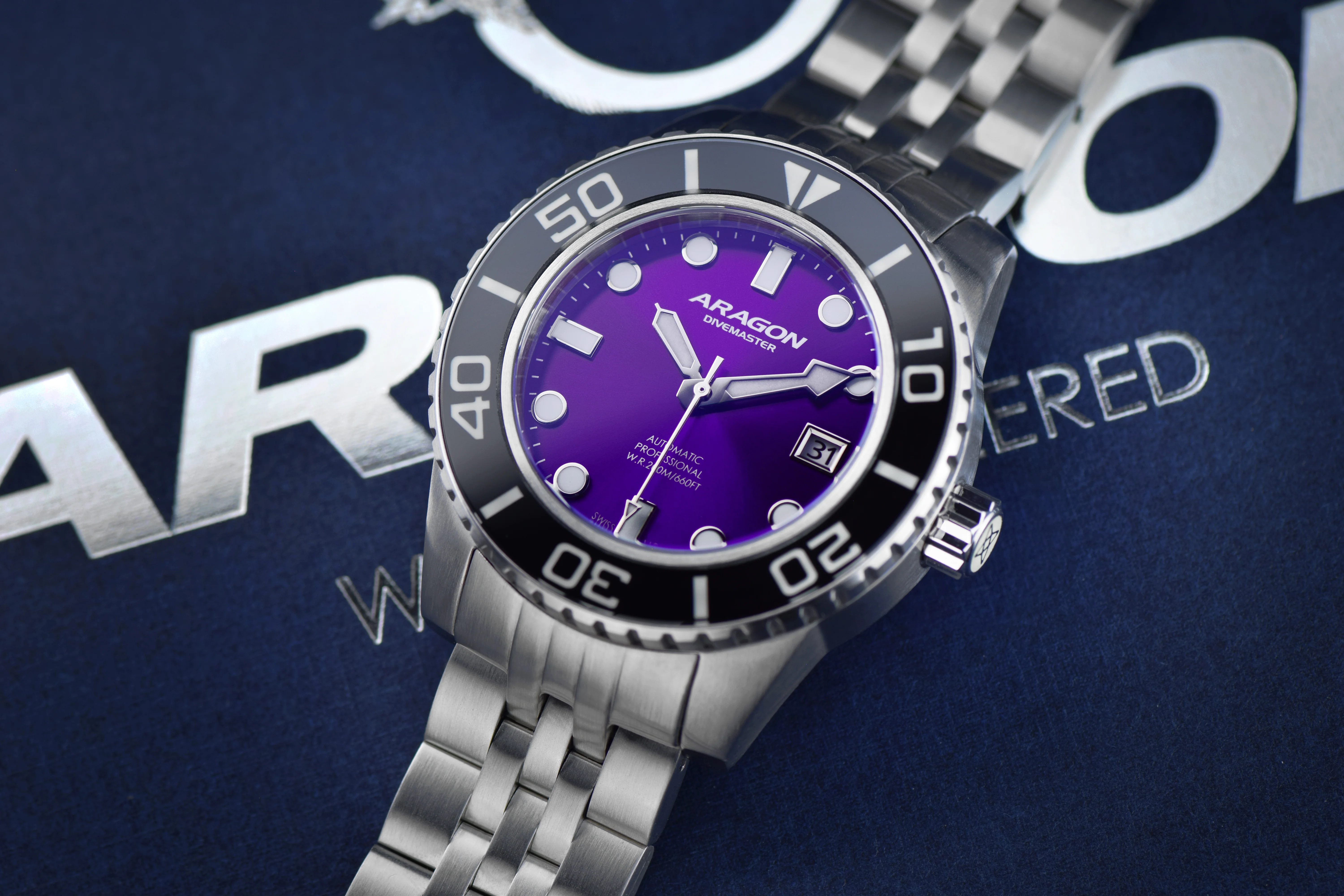 Divemaster 42 Swiss R150 Automatic Purple Dial | Purple Dial - Image 2