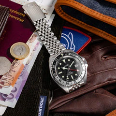 Diver GMT 200M Automatic Bracelet Diving Watch | Black Dial - Image 3