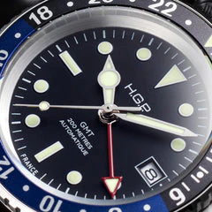 Diver GMT 200M Automatic Diving Watch - Blue & Black | Black Dial - Image 3