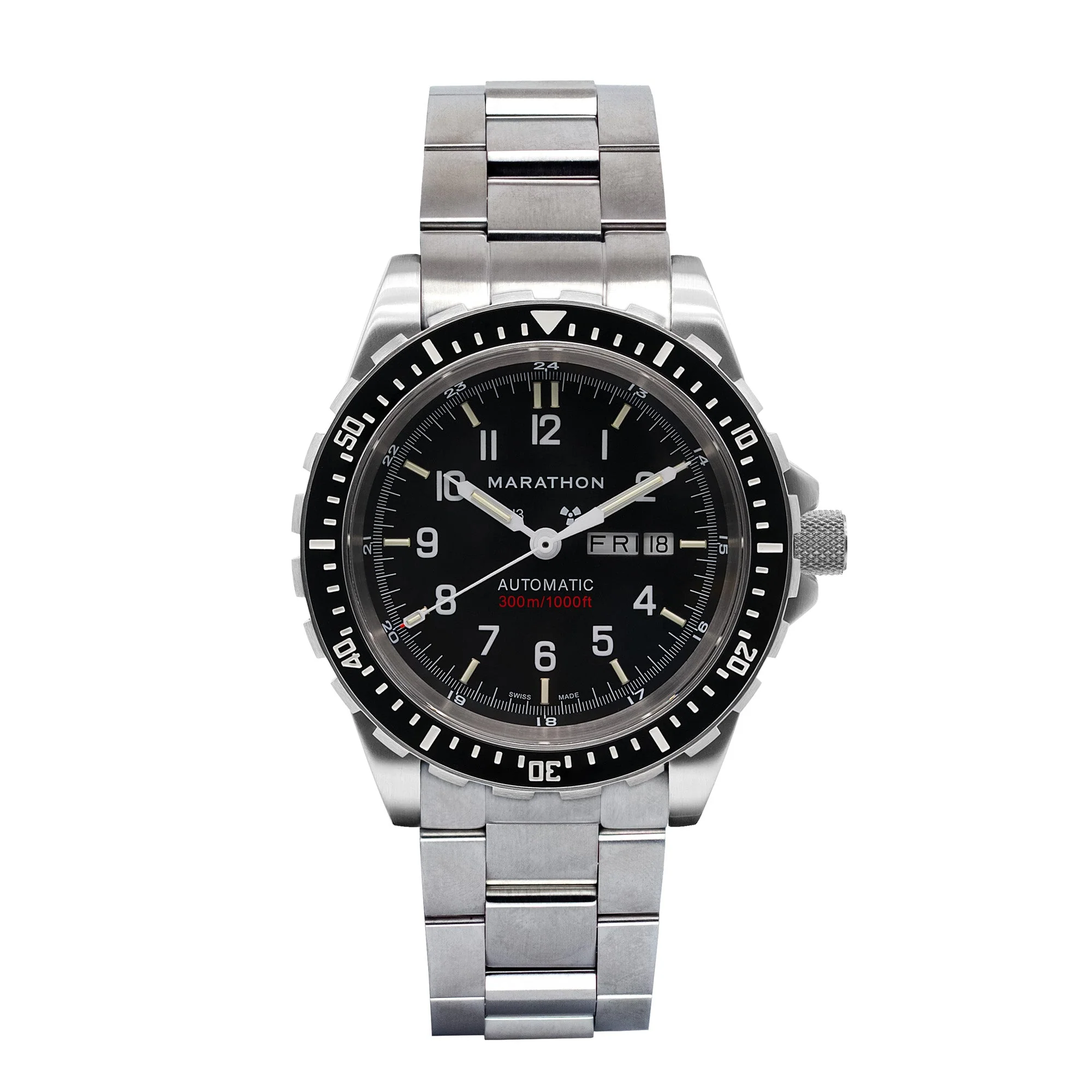 Divers Auto Jumbo Day /Date Black NGM/Steel Bracelet Matte Black Dial