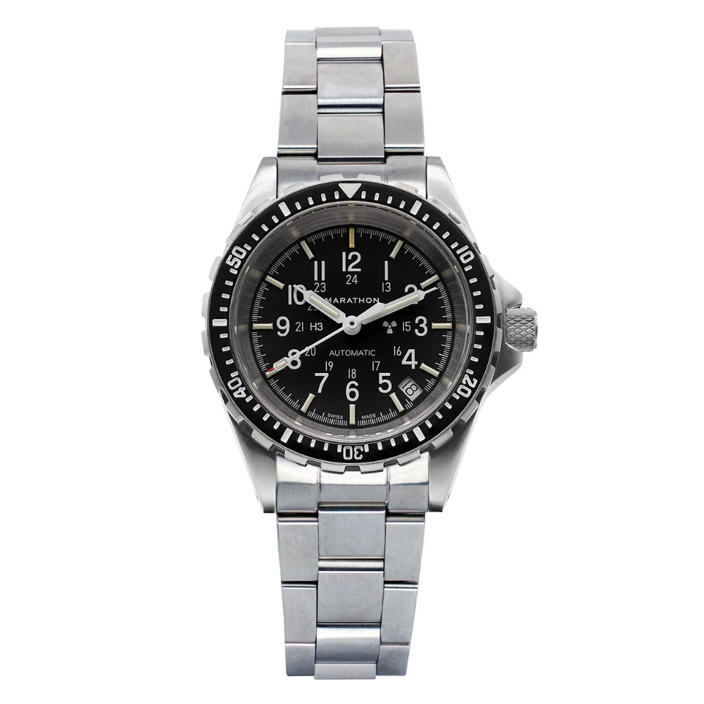 Divers Auto Medium Search and Rescue Black NGM/Steel Bracelet Matte Black Dial