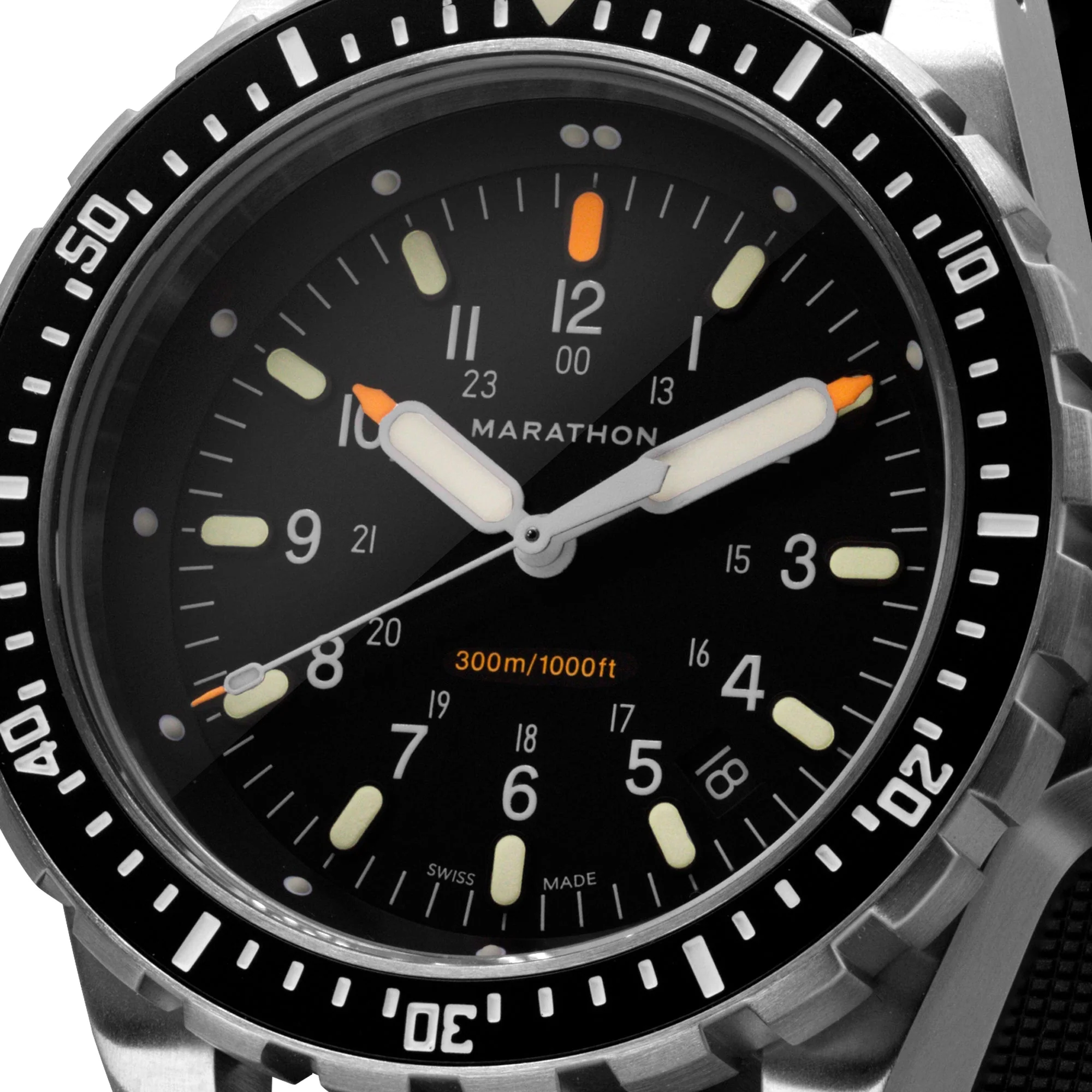 Divers Quartz Jumbo Search and Rescue Black NGM/Steel Bracelet | Matte Black Dial - Image 3