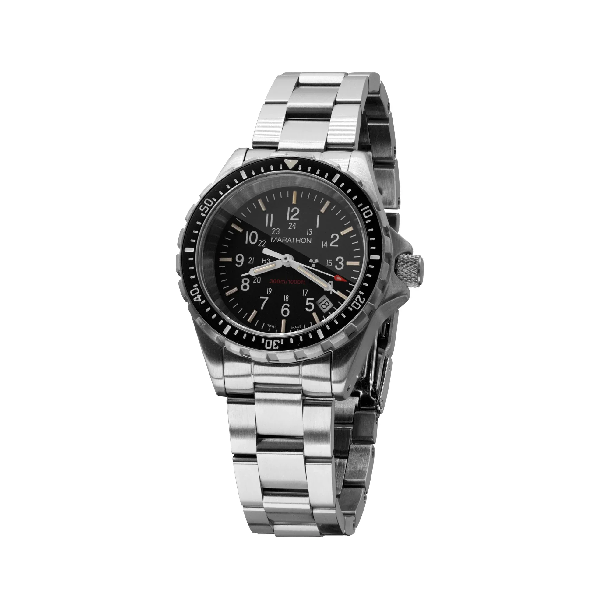 Divers Quartz Black NGM/Steel Bracelet Matte Black Dial - Image 7