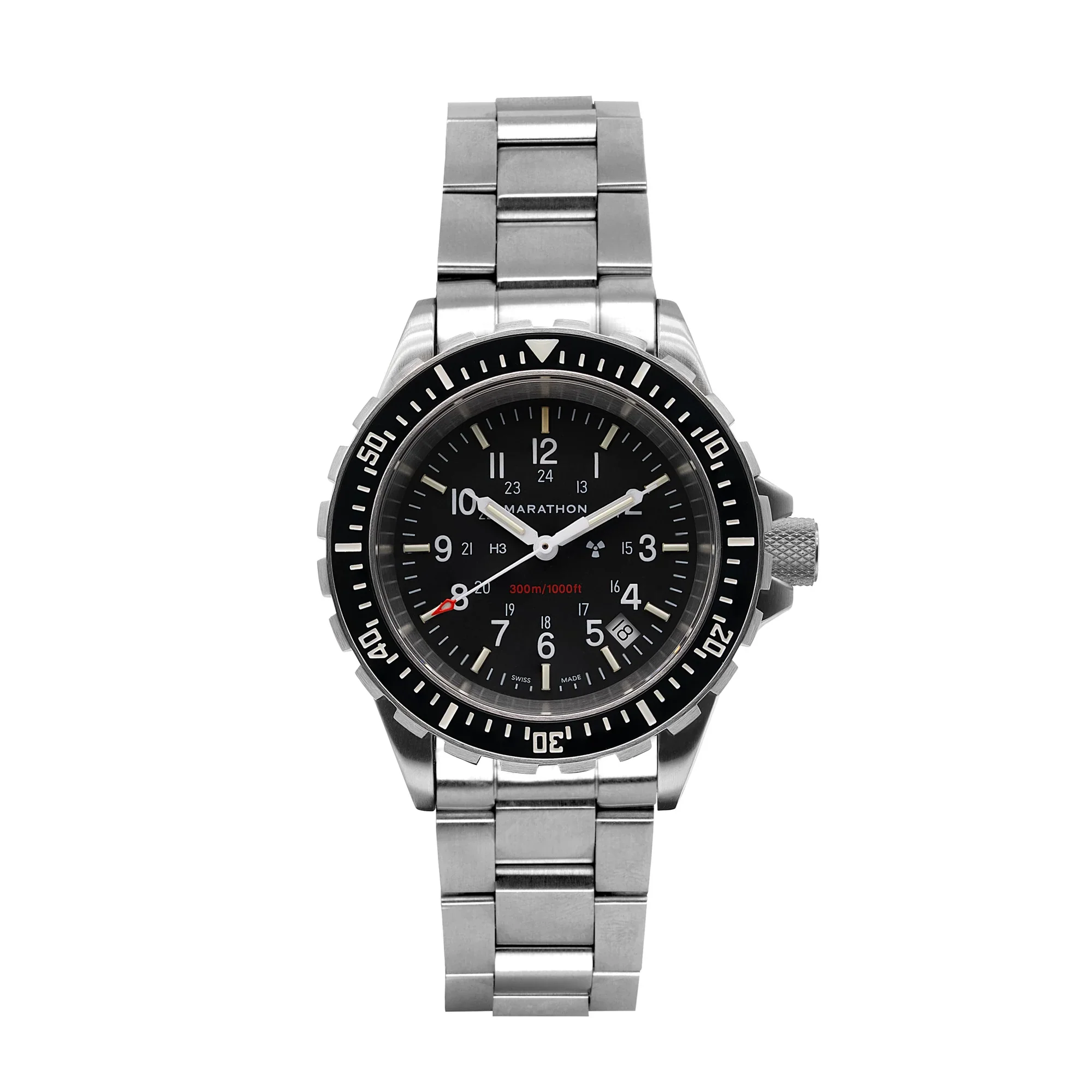 Divers Quartz Black NGM/Steel Bracelet | Matte Black Dial - Image 2