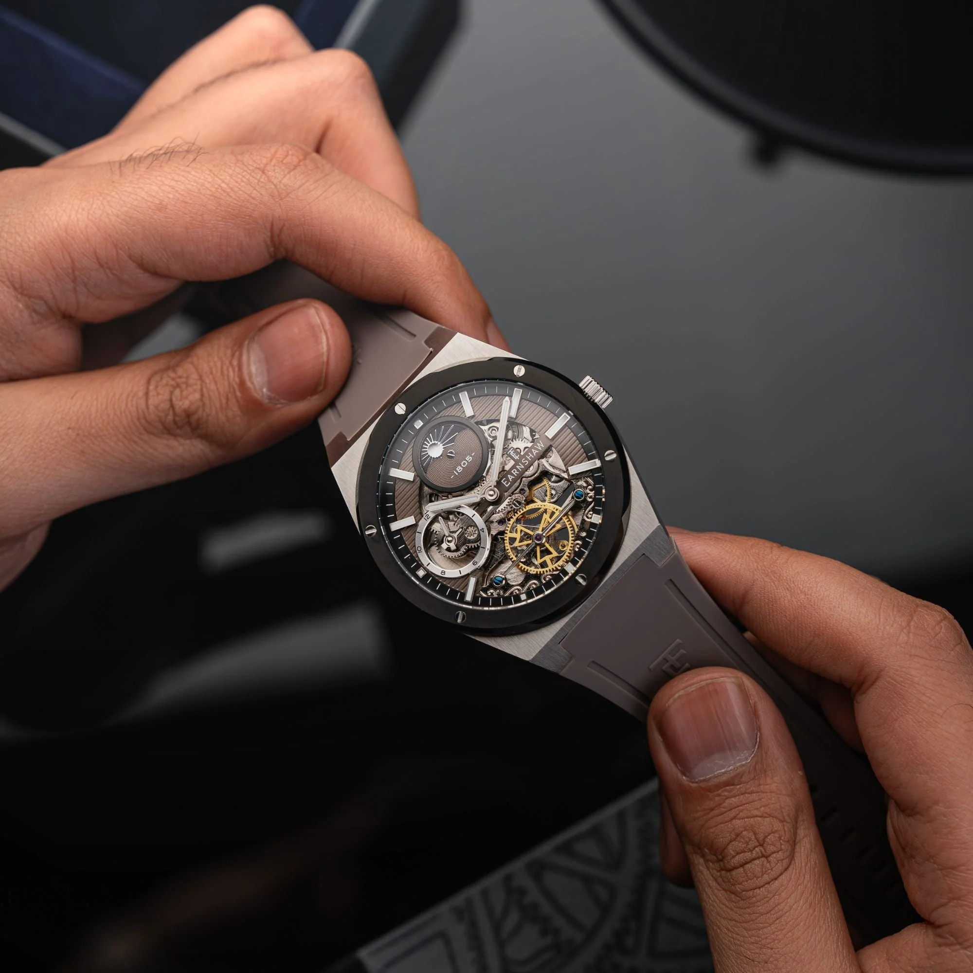 Drake Dual Time Automatic Khaki / Khaki Silicone | Khaki Dial - Image 3