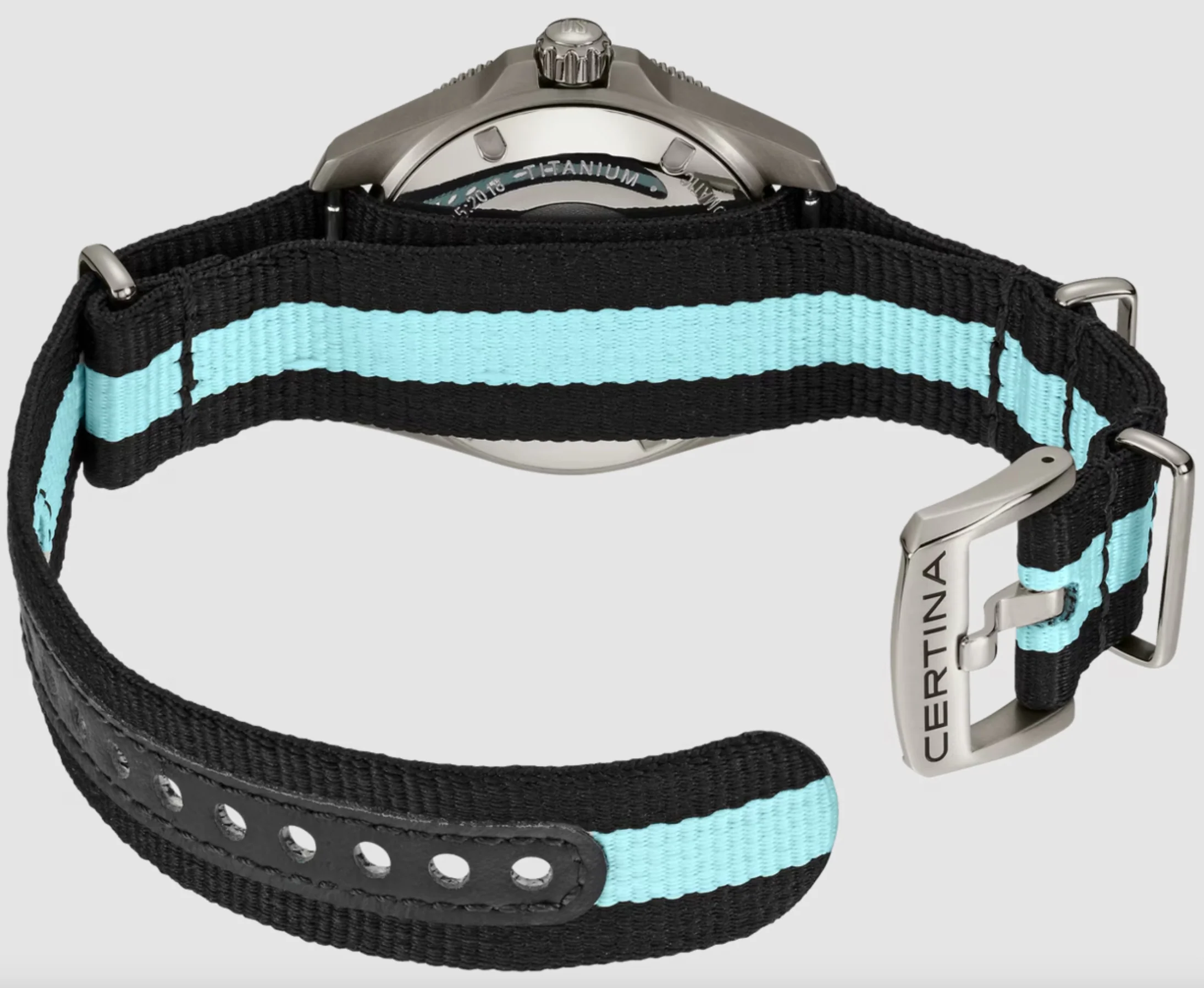 DS Action Diver 38mm Powermatic 80 Titanium / Nylon Strap | Gray Dial - Image 3