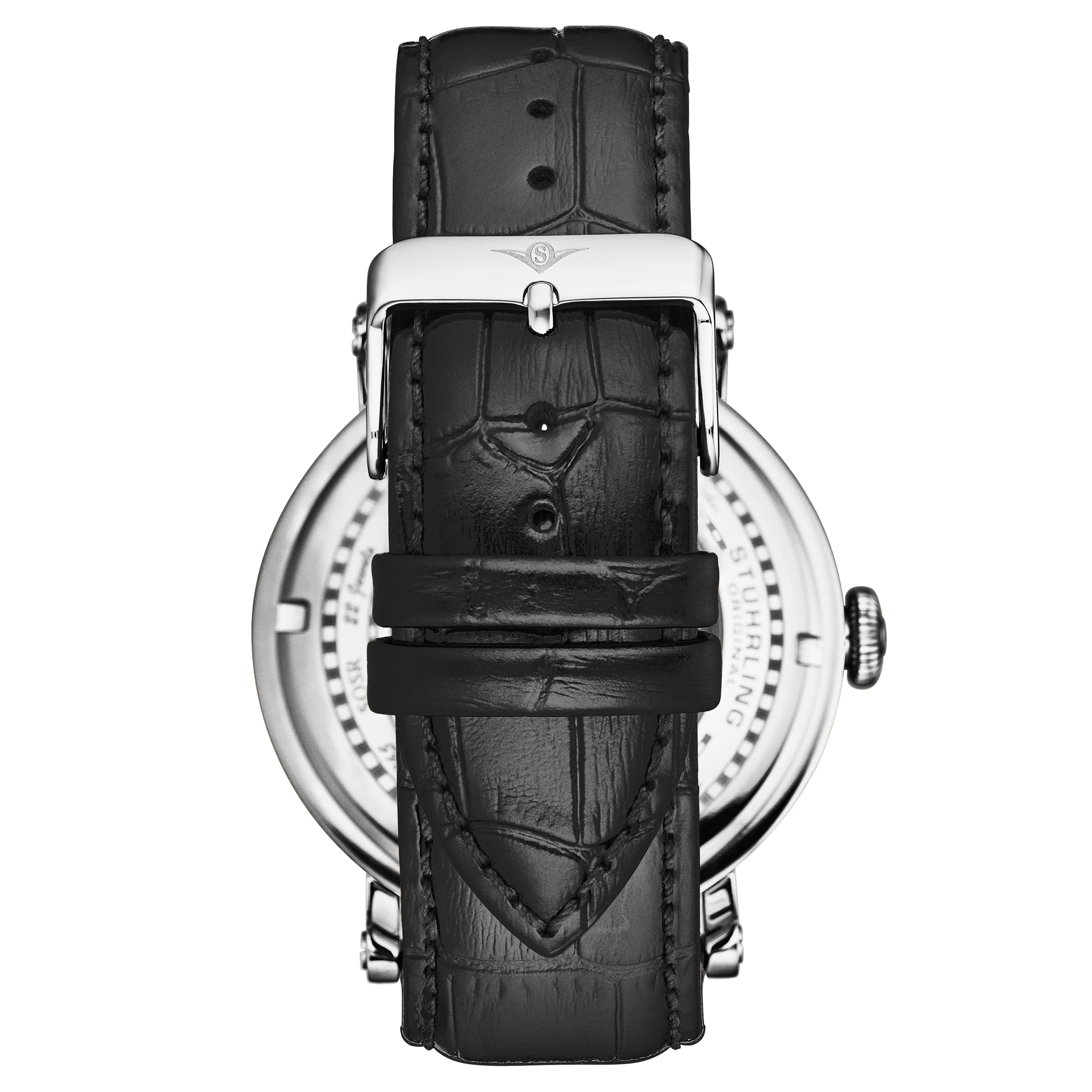 Dual Time Automatic Majestic 47mm Skeleton Black/Silver | White Dial - Image 2
